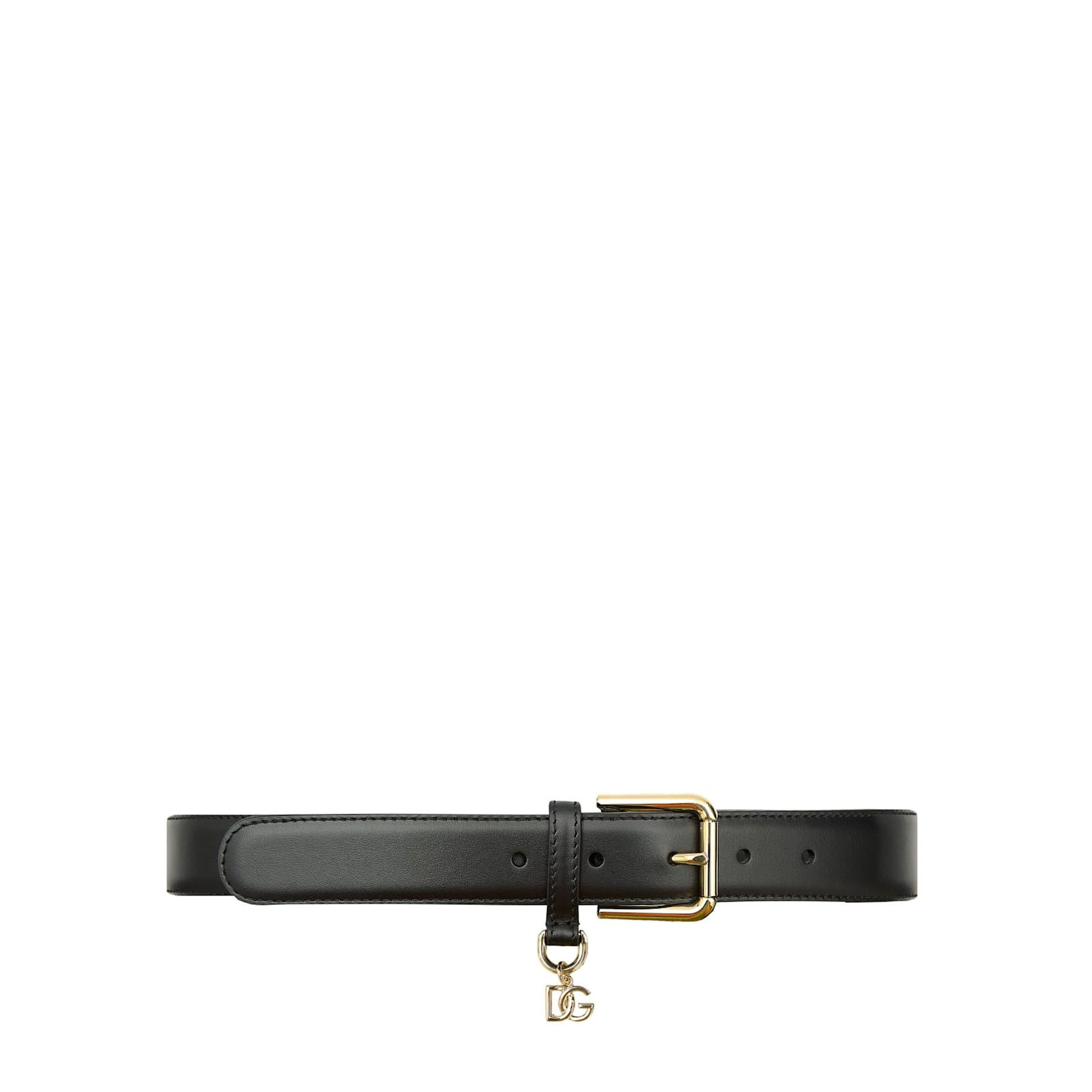 Shop Dolce & Gabbana Leather Logo Belt In Black