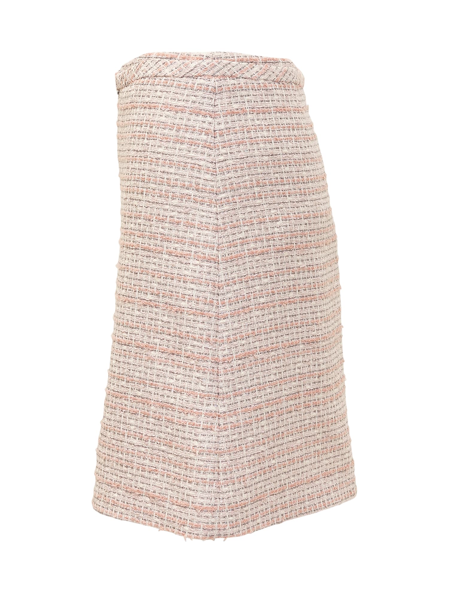 Shop Versace Skirt With Medusa 95 In Dusty Rose-ivory