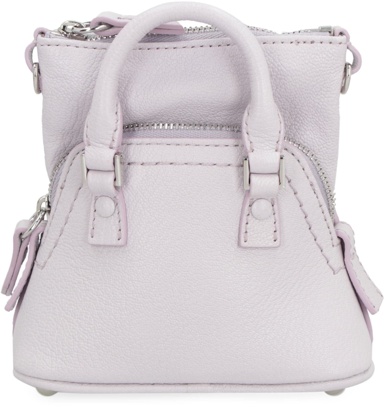 Shop Maison Margiela 5ac Classique Baby Leather Crossbody Bag In Lilac