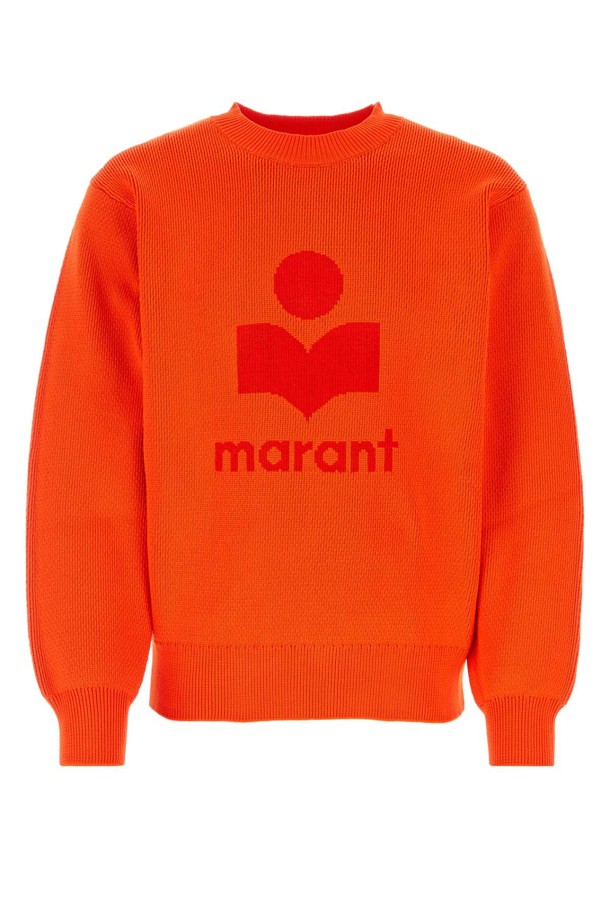 Fluo Orange Polyester Blend Ayler Sweater