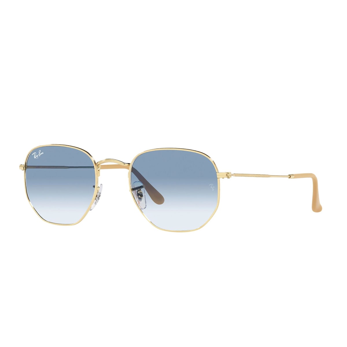 Shop Ray Ban Rb3548 Hexagonal Sunglasses In Oro