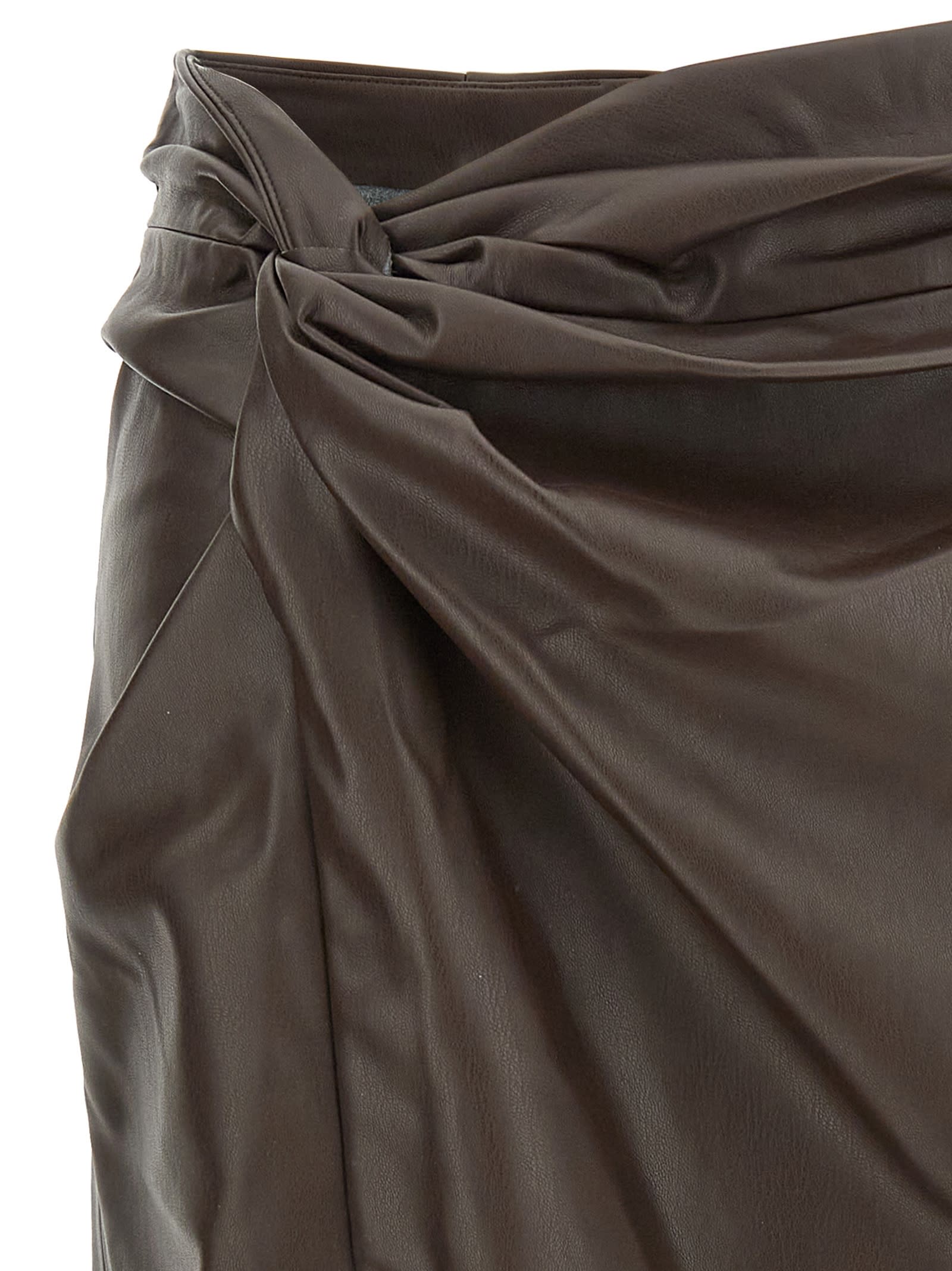 L'agence Lilou Midi Skirt In Brown