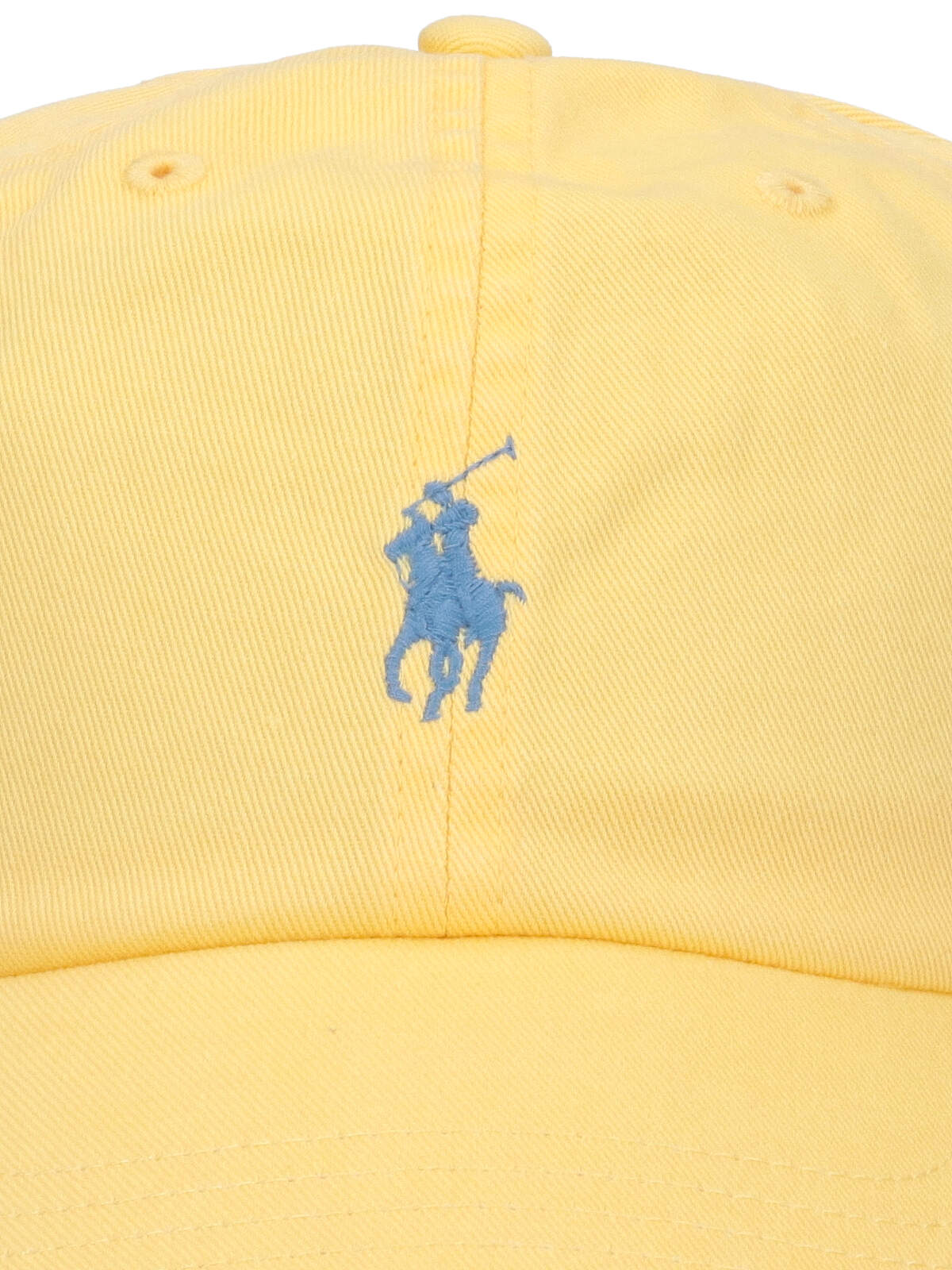 Shop Polo Ralph Lauren Logo Baseball Cap In Yellow