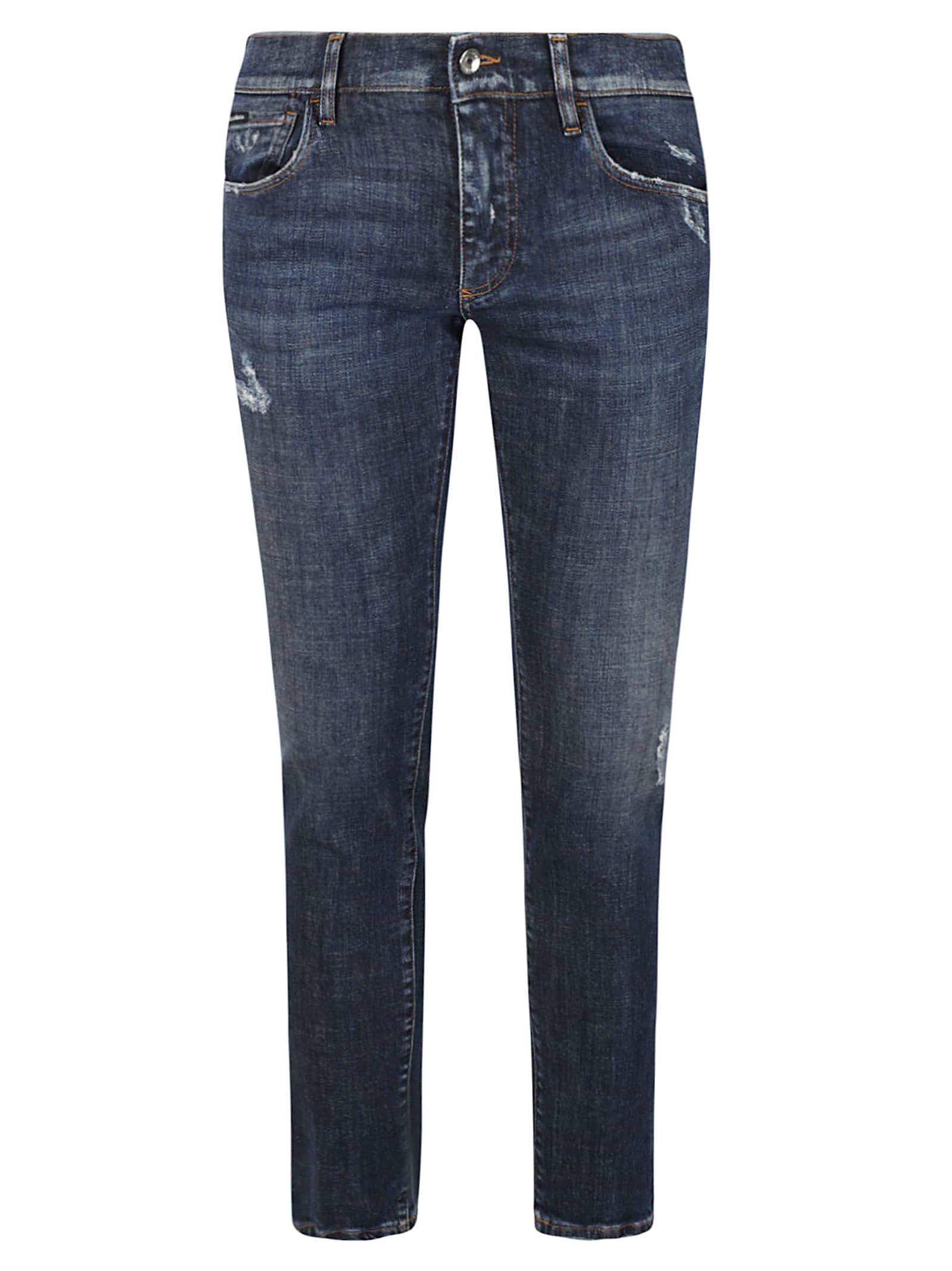 Dolce & Gabbana Distressed Effect Regular Jeans