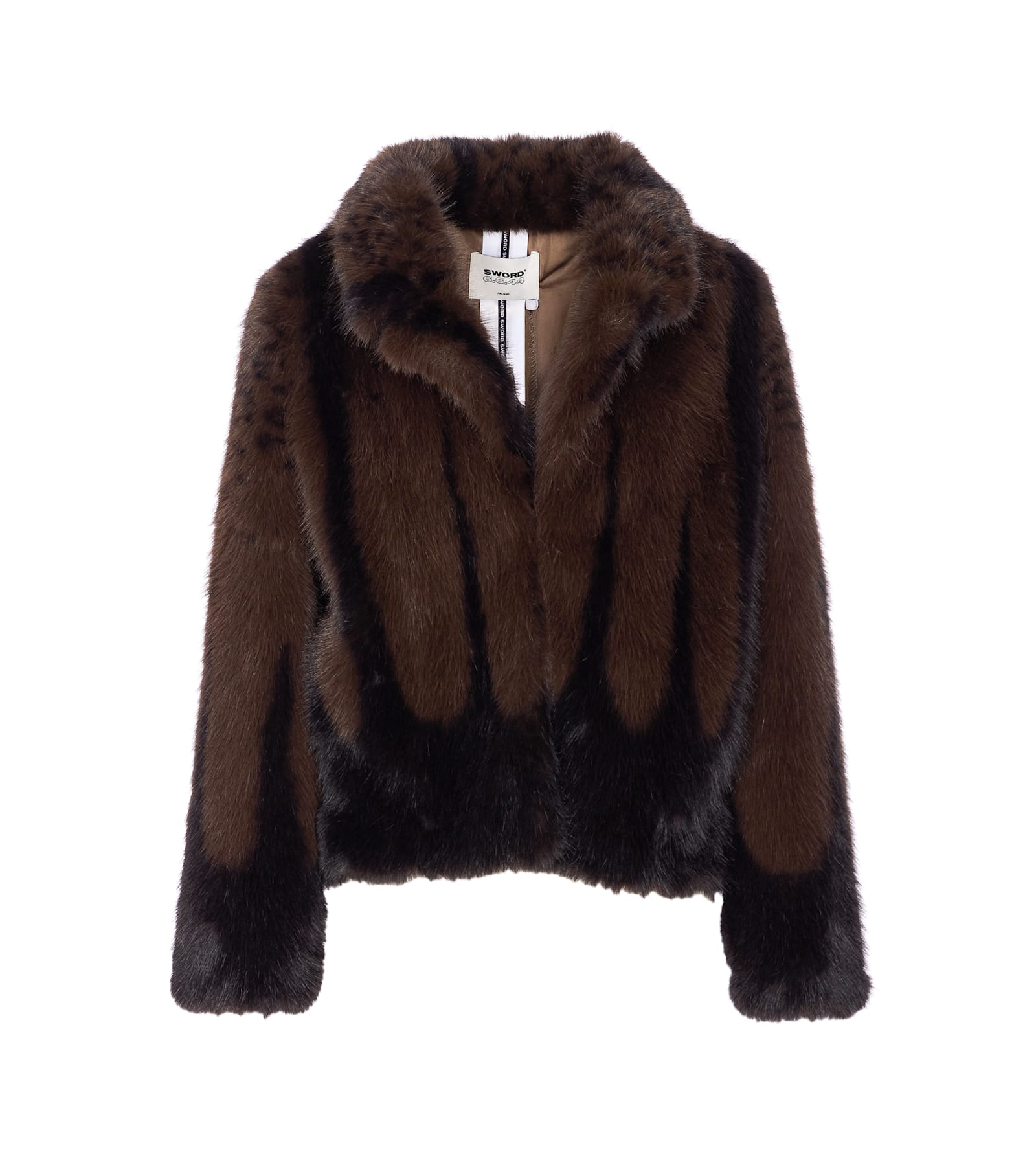Sword 6.6.44 Faux Fur Jacket In Brown
