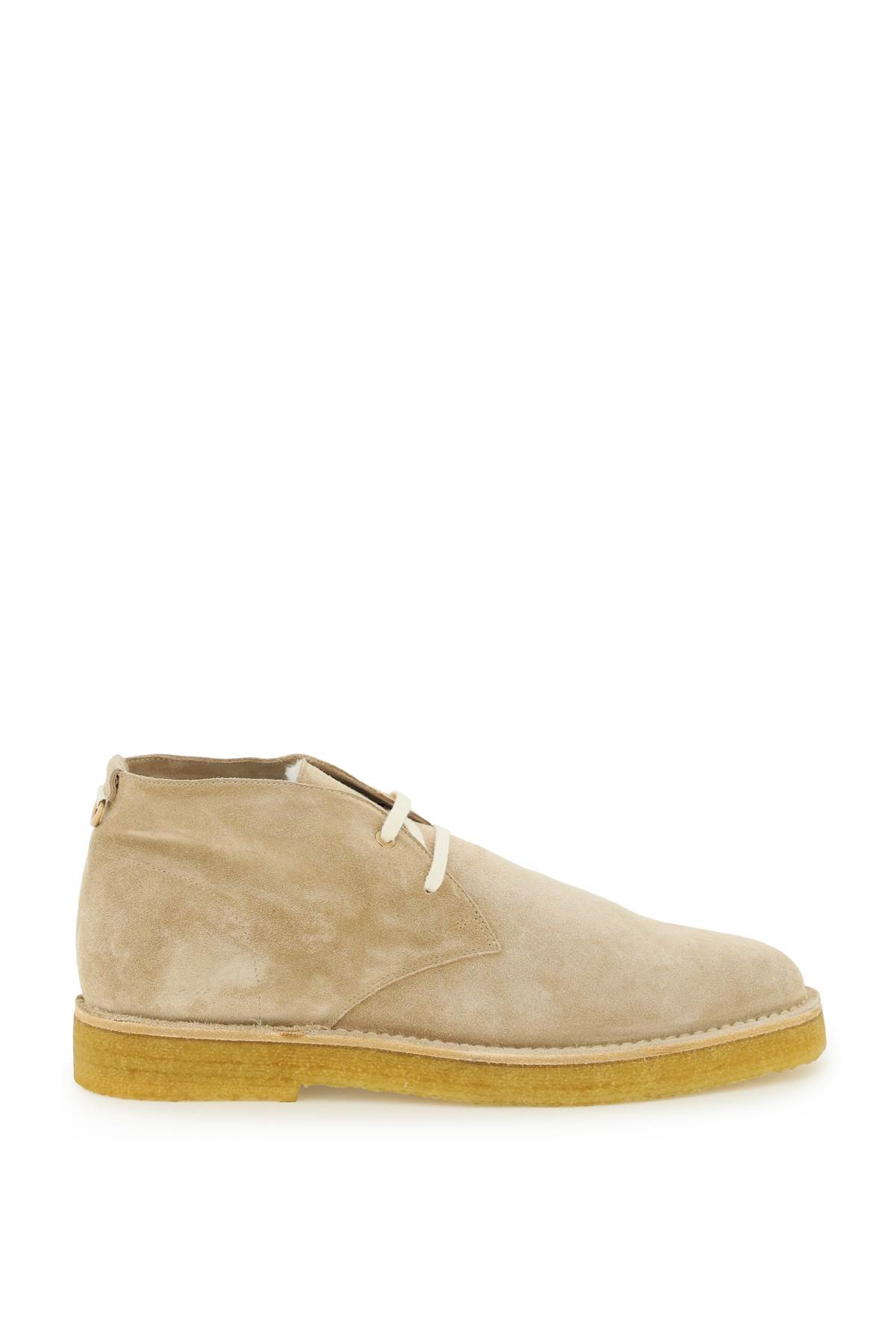 AGNONA SUEDE LEATHER CHUKKA LACE-UP SHOES
