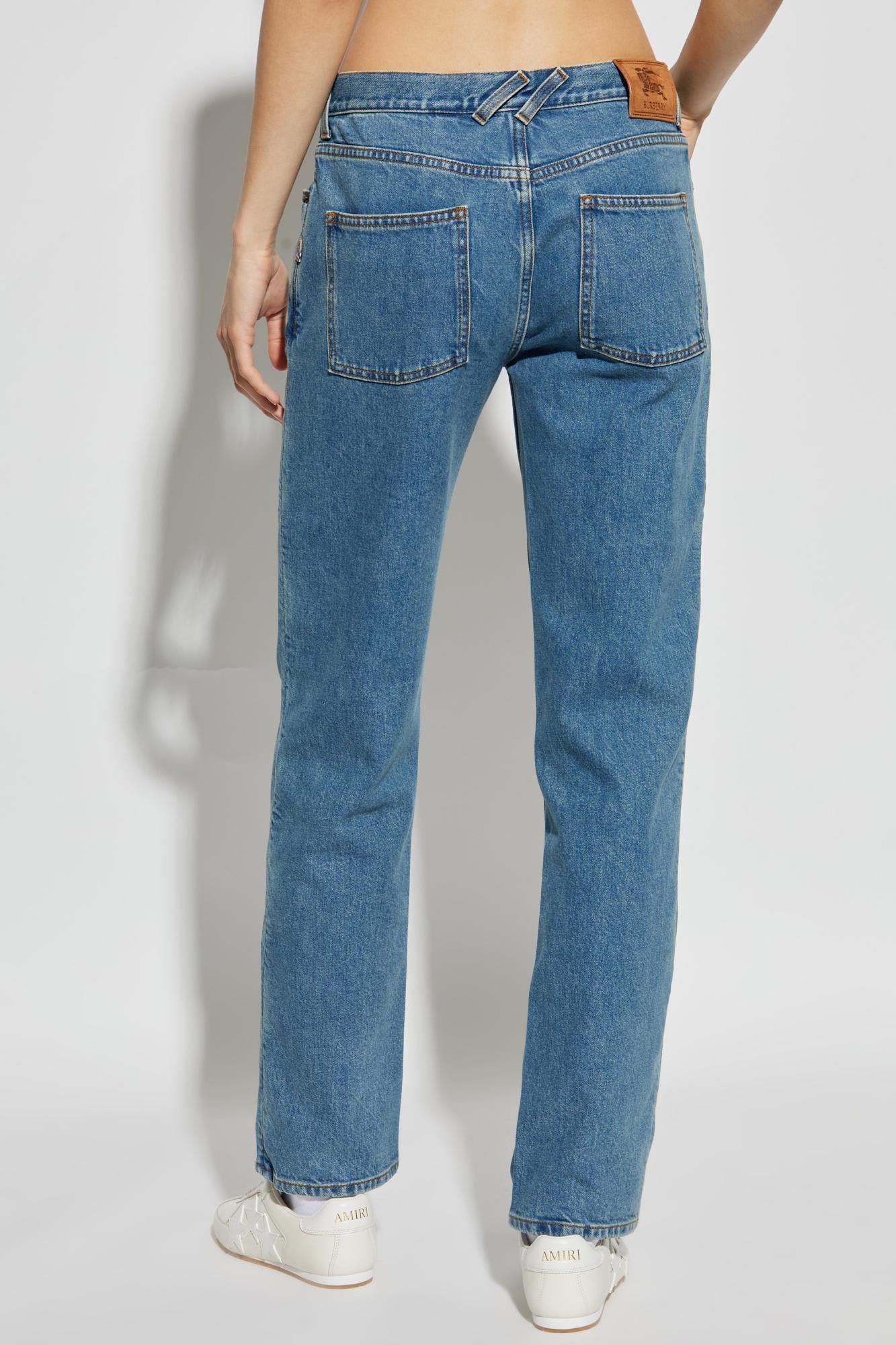 Burberry Straight Fit Jeans In Blue