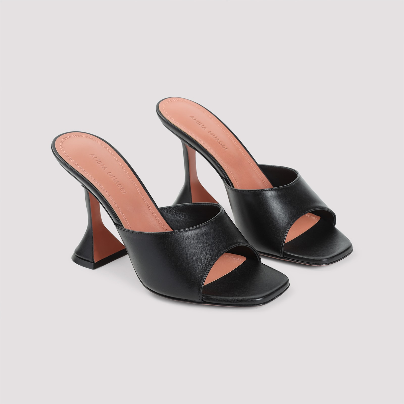 Shop Amina Muaddi Lupita Slipper In Black