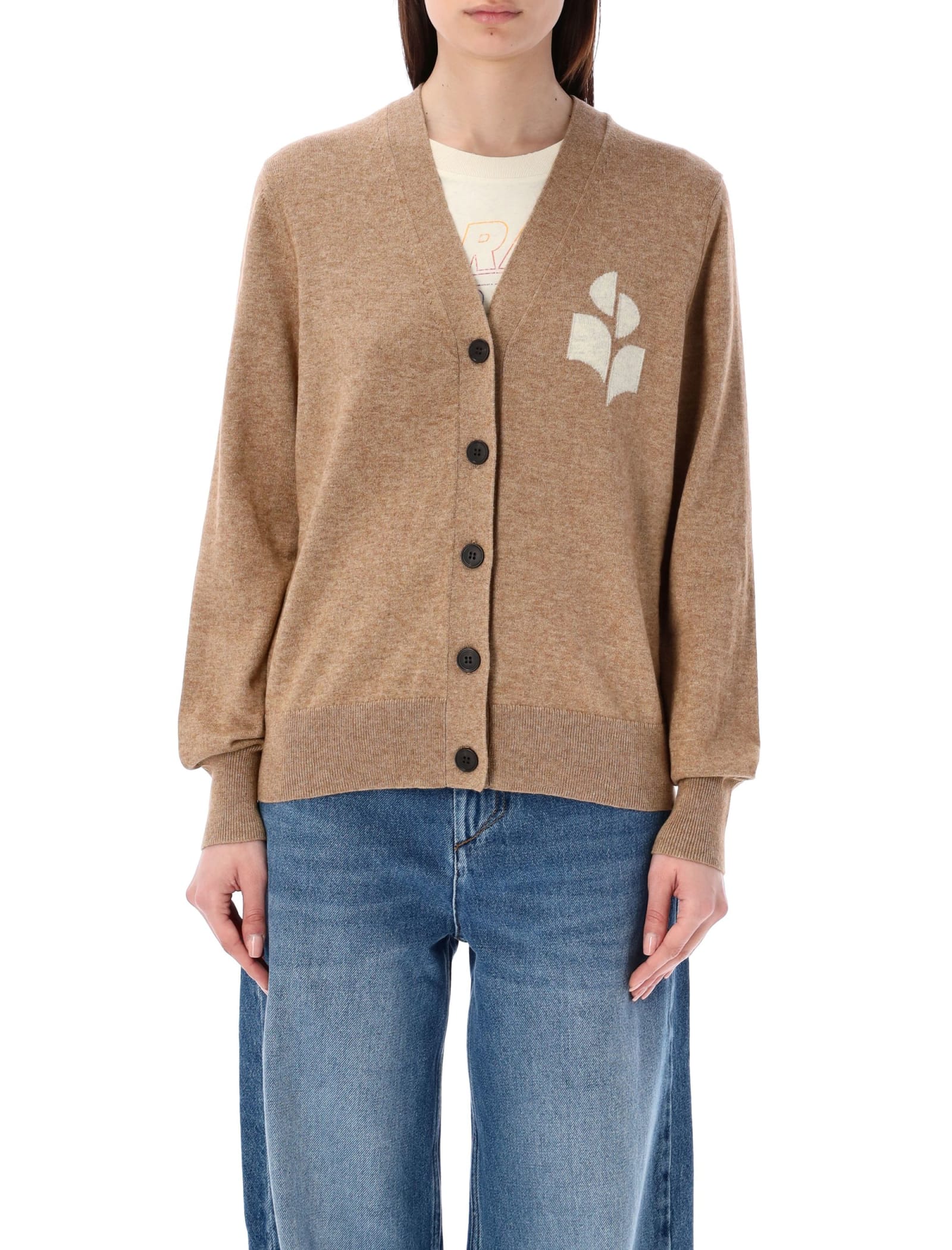 Shop Marant Etoile Karin Cardigan In Camel