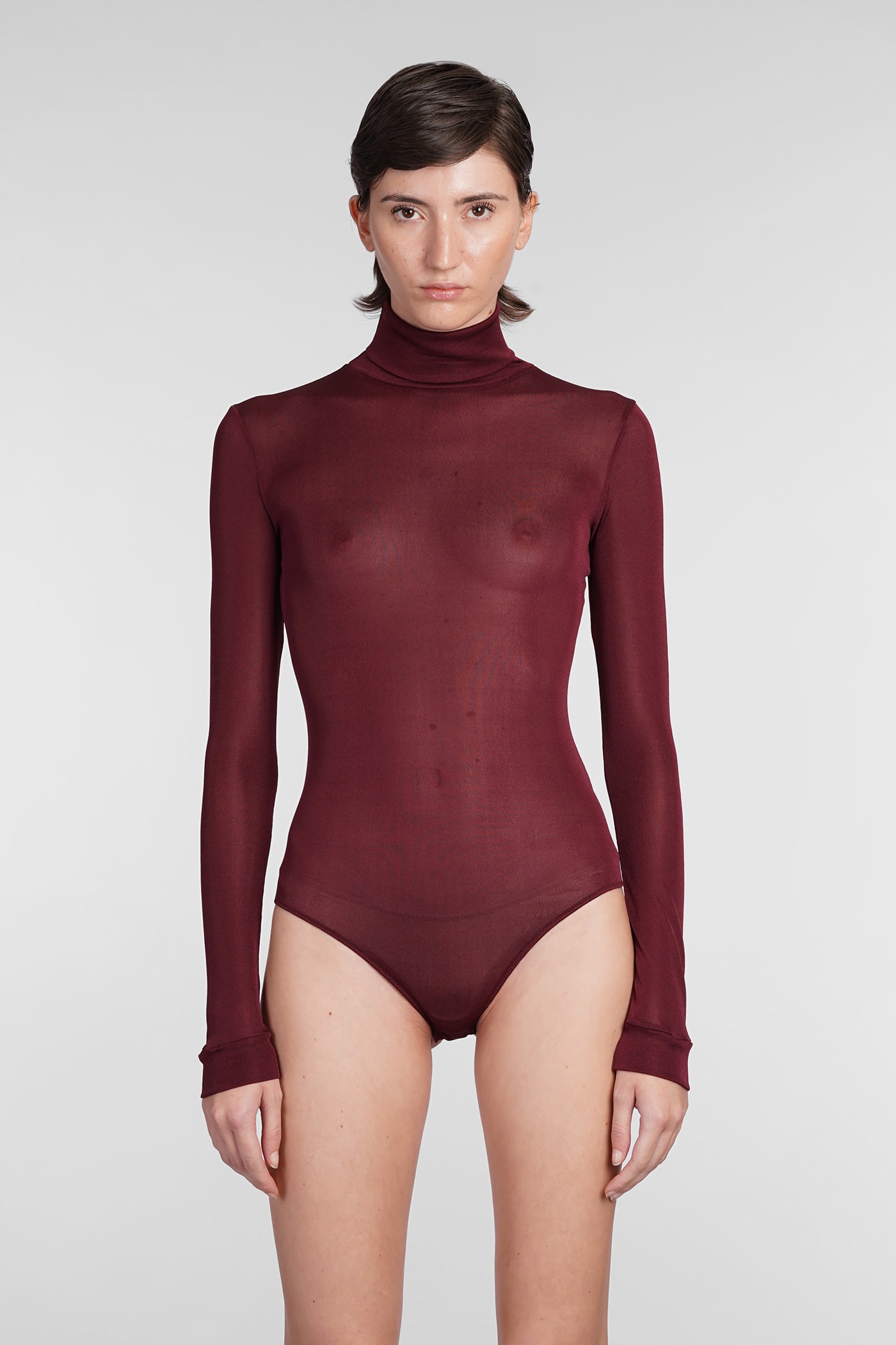 Shop Maison Margiela Body In Bordeaux Viscose