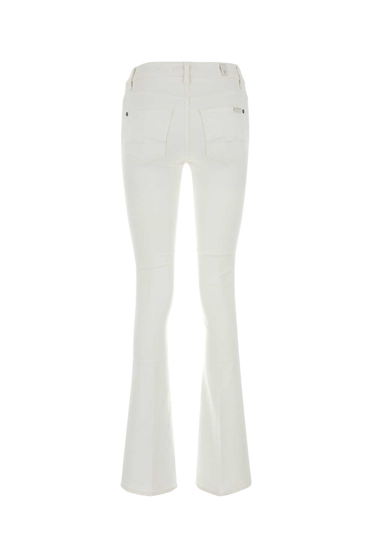 Shop 7 For All Mankind White Stretch Denim Bootcut Jeans