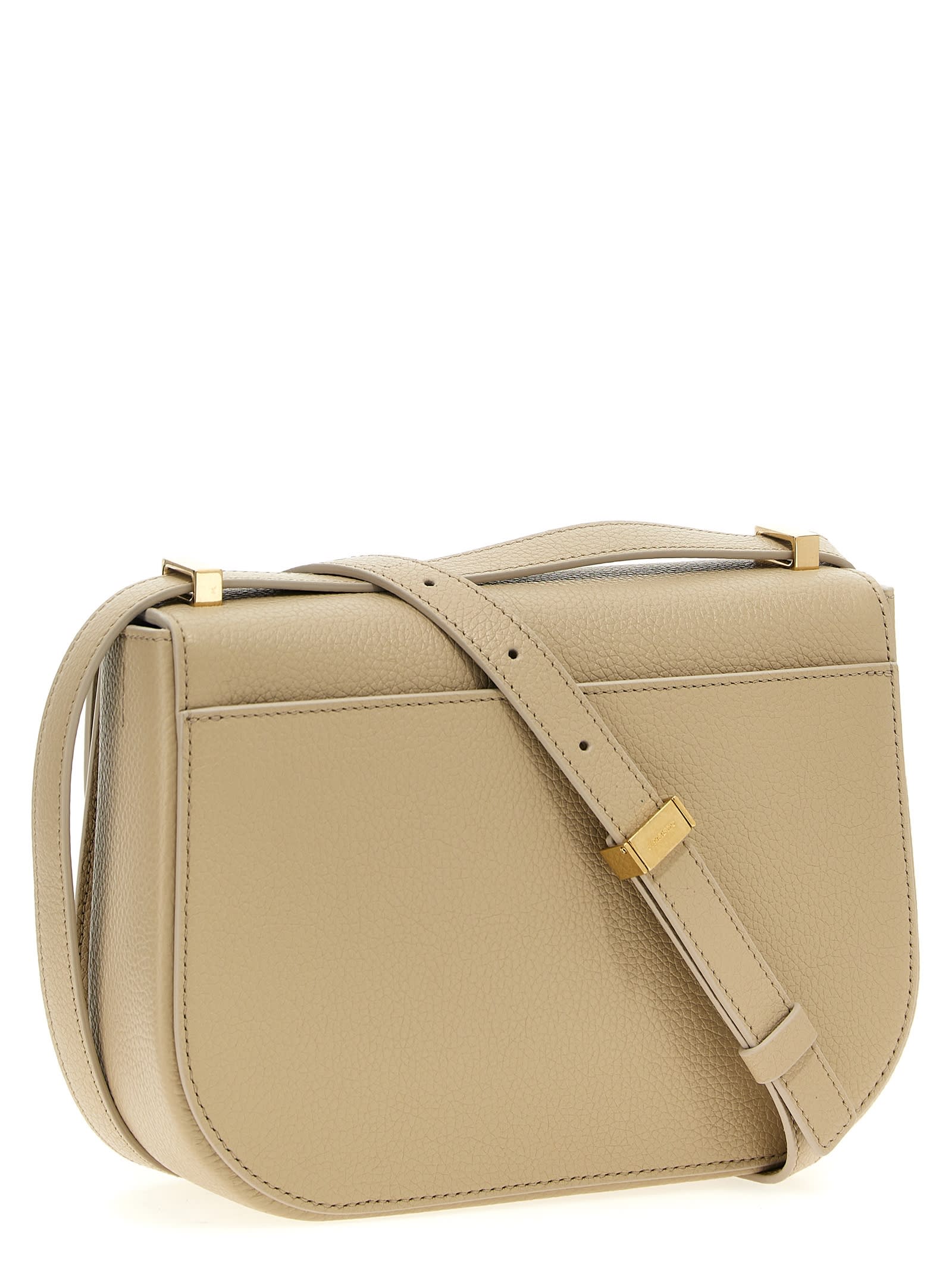 Ferragamo Gancini S Crossbody Bag In Beige