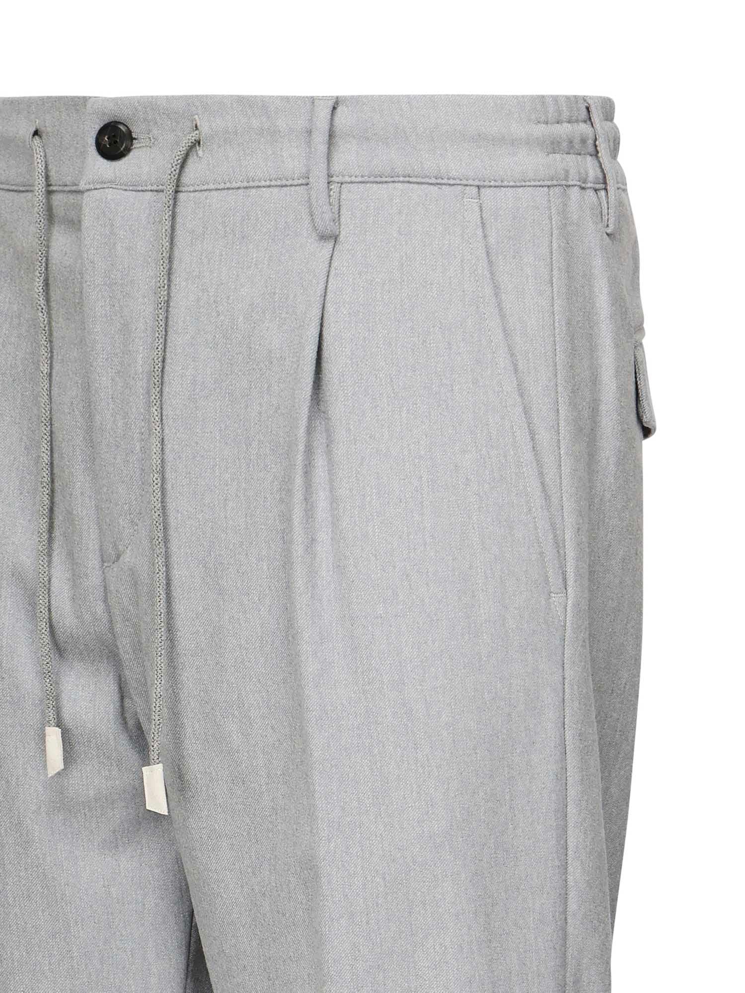 Eleventy Drawstring Waist Casual Pants In Gray
