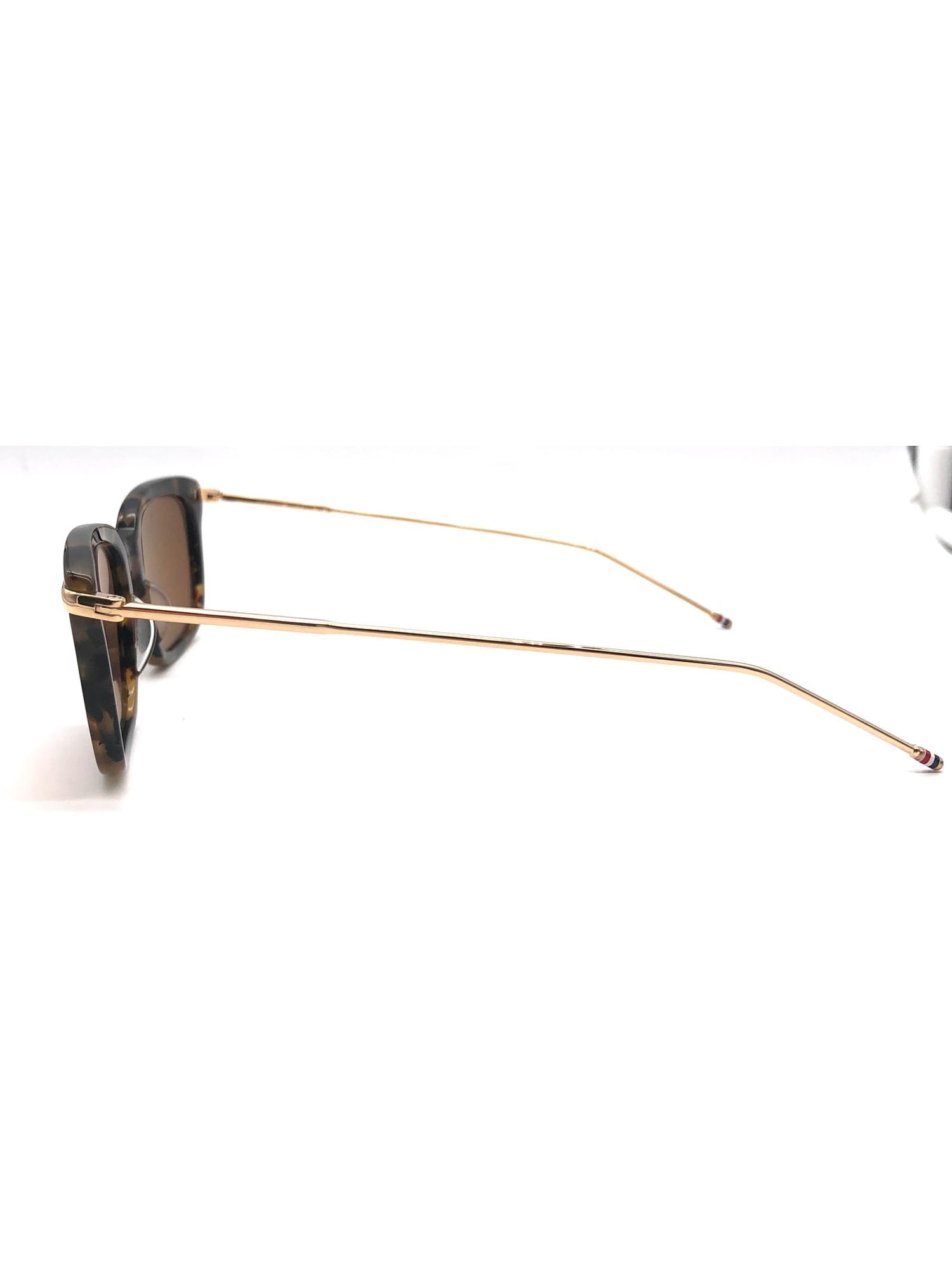 Shop Thom Browne Ues701a/g0003 Sunglasses In Dark Brown