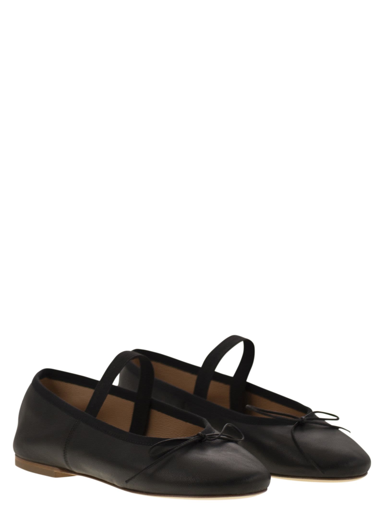 Shop Anniel Leather Ballerina And Elastic Band