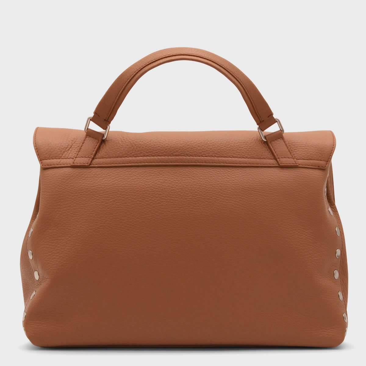 Shop Zanellato Brown Leather Postine Day Top Handle Bag