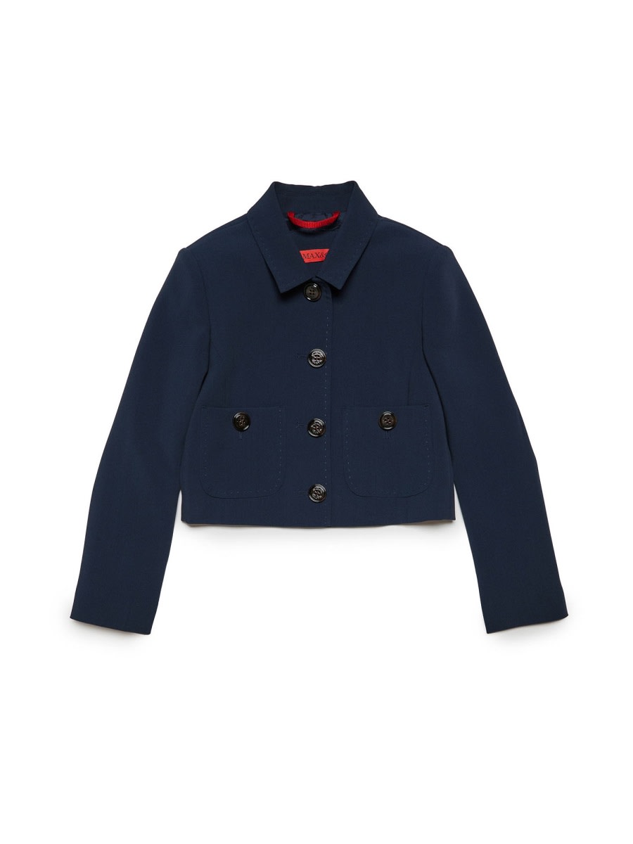 Max&co. Cropped Jacket In Black