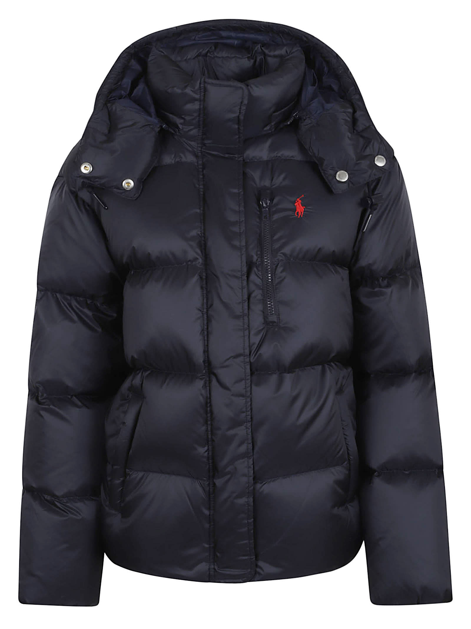 Polo Ralph Lauren Water-repellent Quilted Down Jacket With Detachable Hood Clothing In Blue