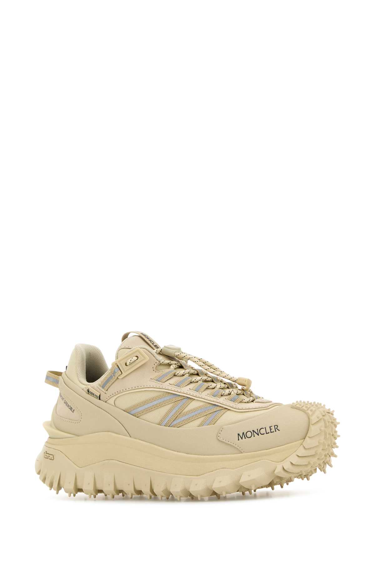 Shop Moncler Beige Fabric Trailgrip Gtx Sneakers In 200