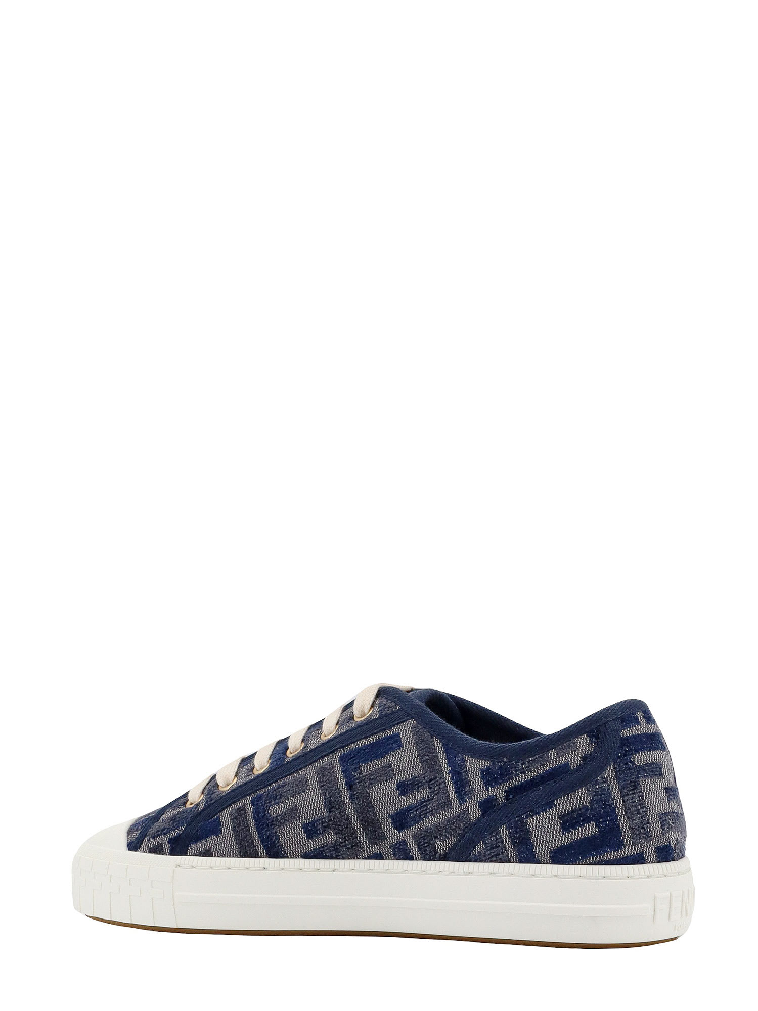 Shop Fendi Domino Sneakers In Blue