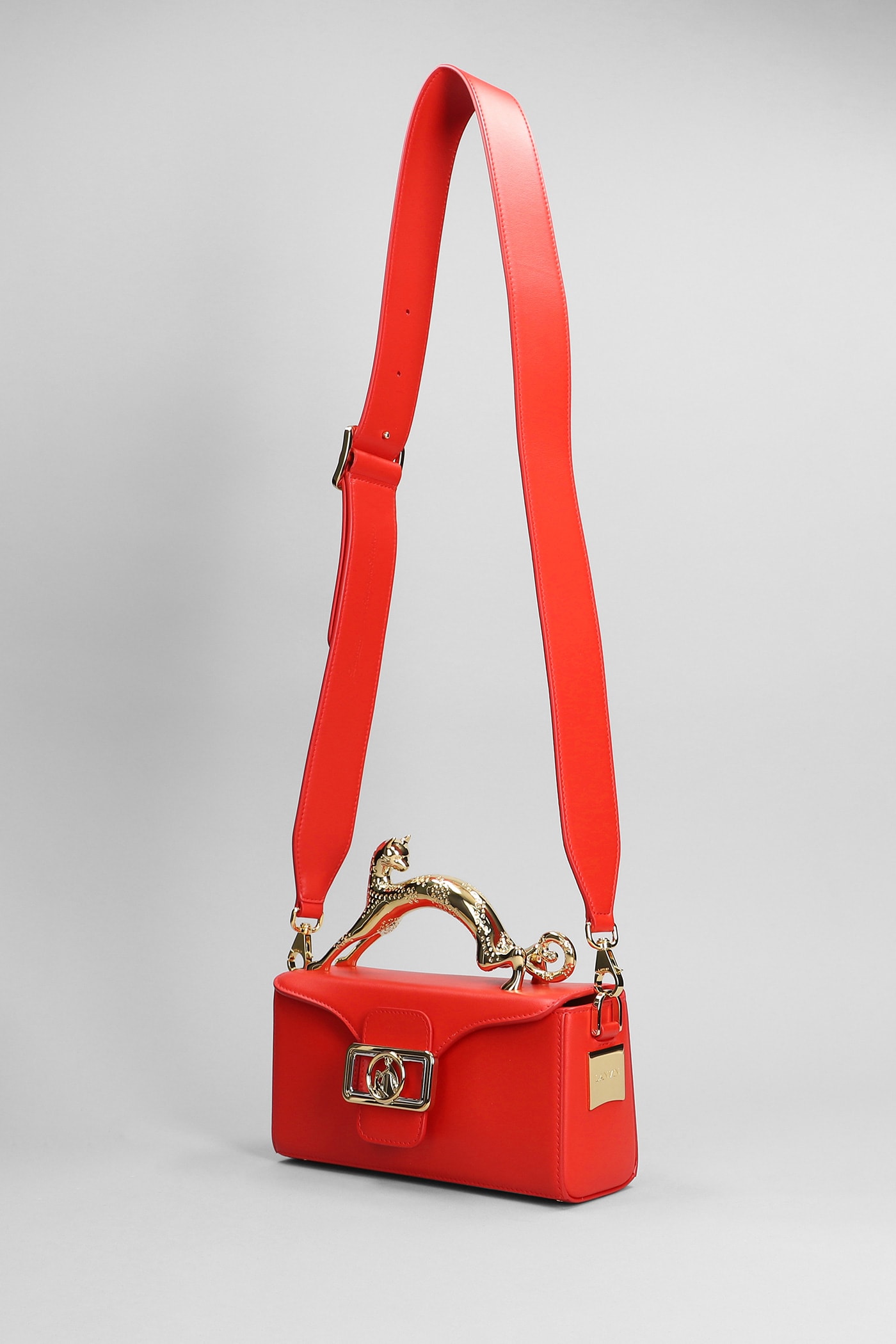Shop Lanvin Shoulder Bag In Red Leather