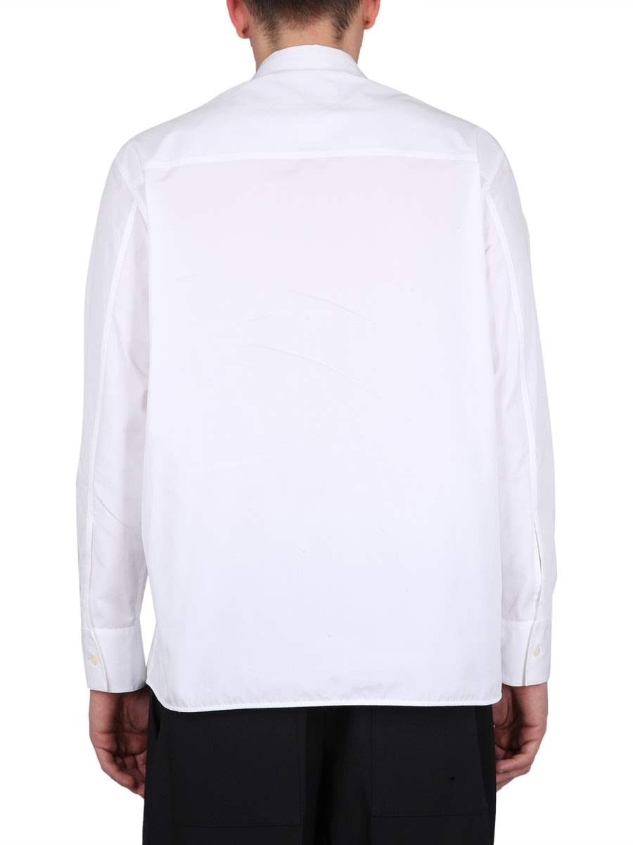 Shop Jil Sander Zippered Shirt In Ivory