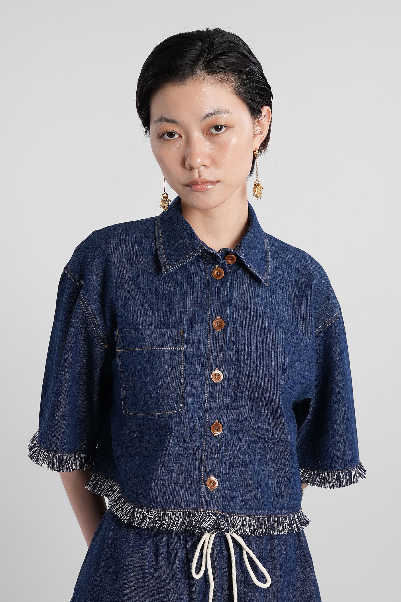 Shirt In Blue Cotton