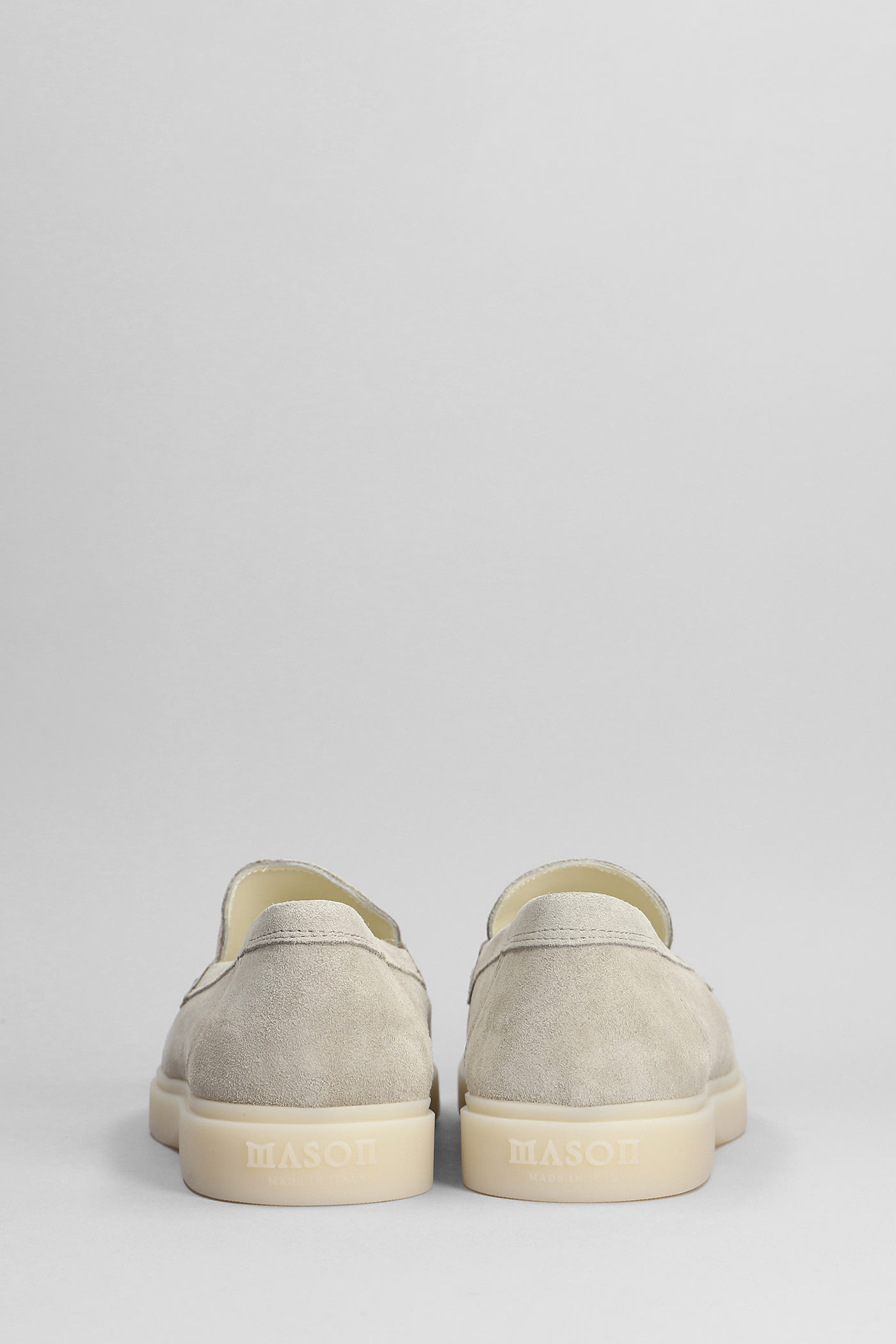 Shop Mason Garments Amalfi Loafers In Taupe Suede