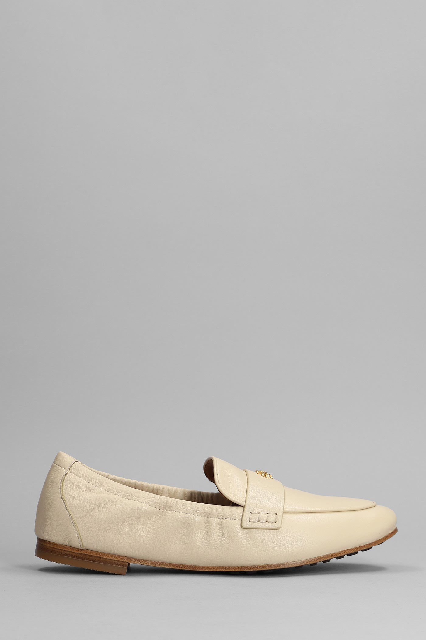 TORY BURCH LOAFERS IN BEIGE LEATHER