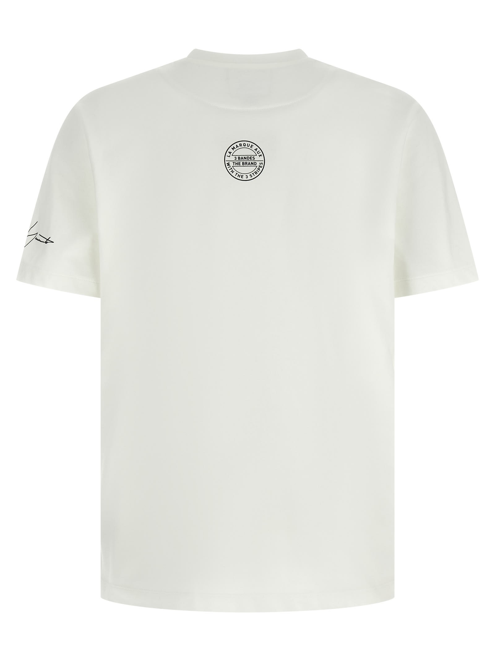 Y-3 Logo Printed Crew Neck T-shirt In White