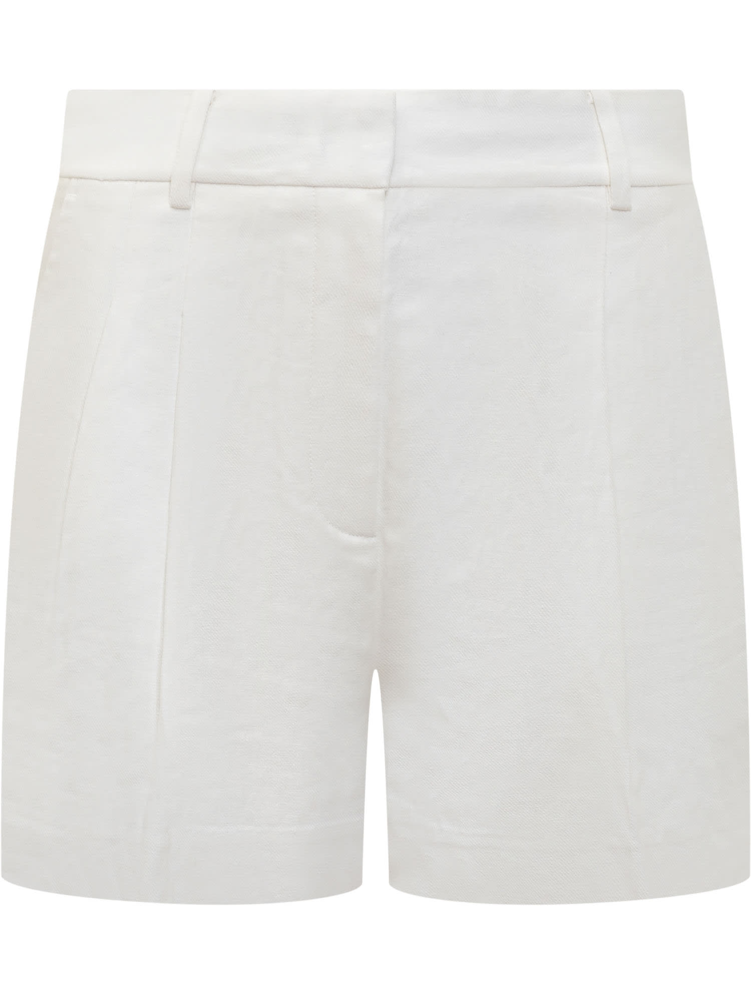 Michael Kors Linen And Viscose Shorts In White