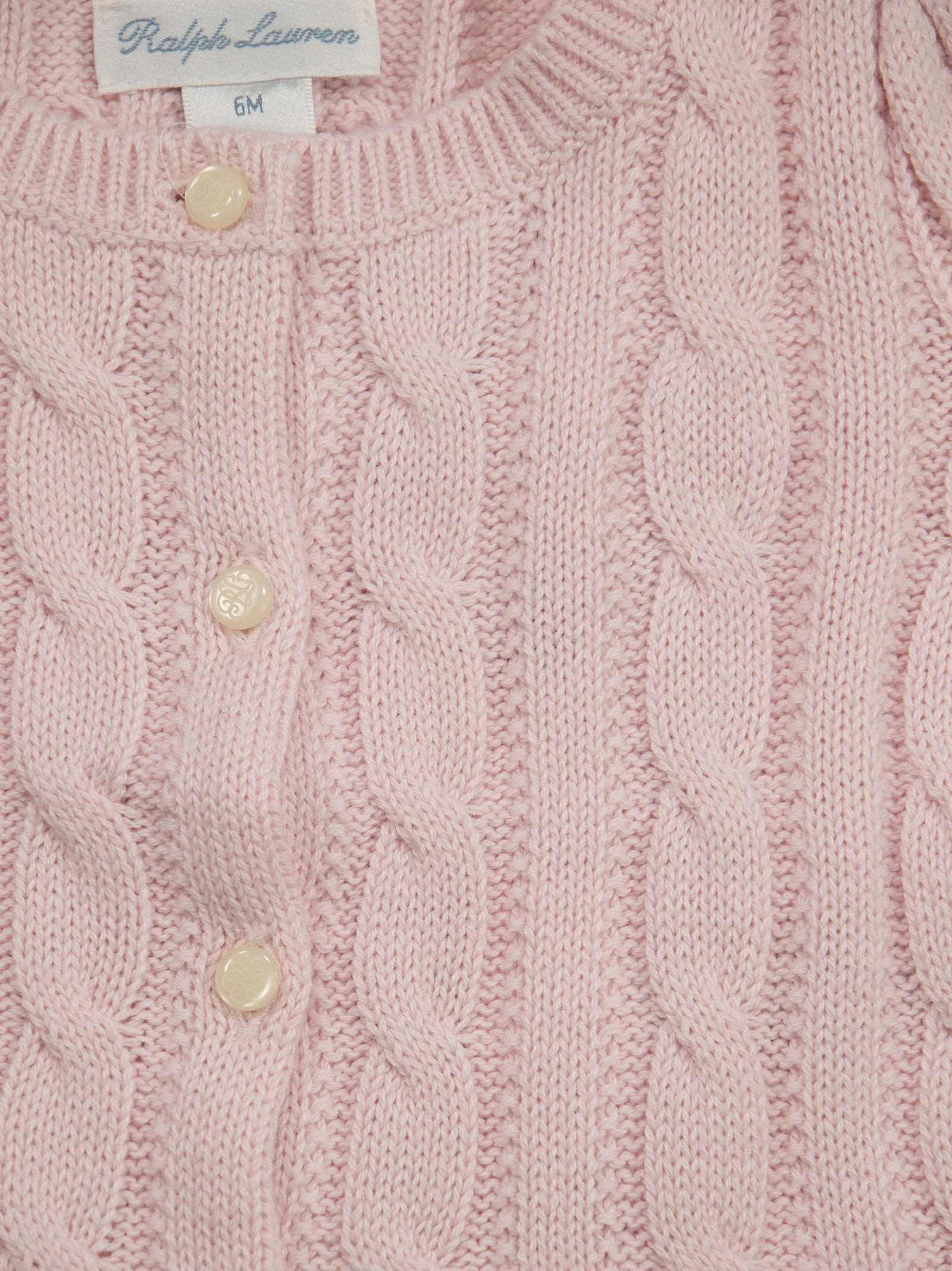 Shop Polo Ralph Lauren Cable-knit Cardigan In Pink