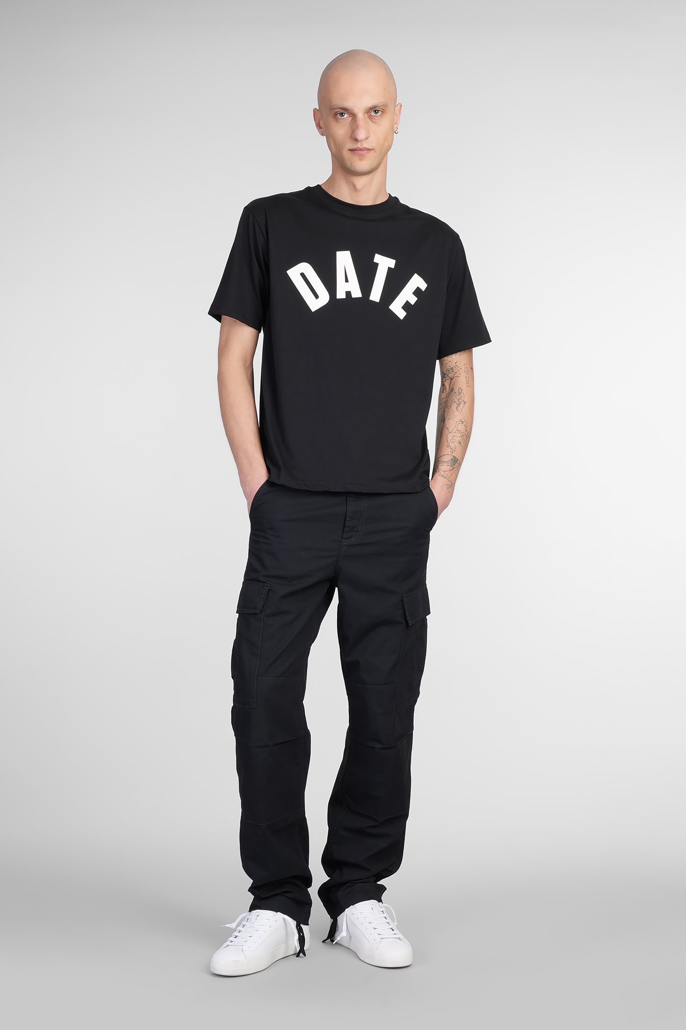 Date Baseball T-shirt In Black Cotton In Black