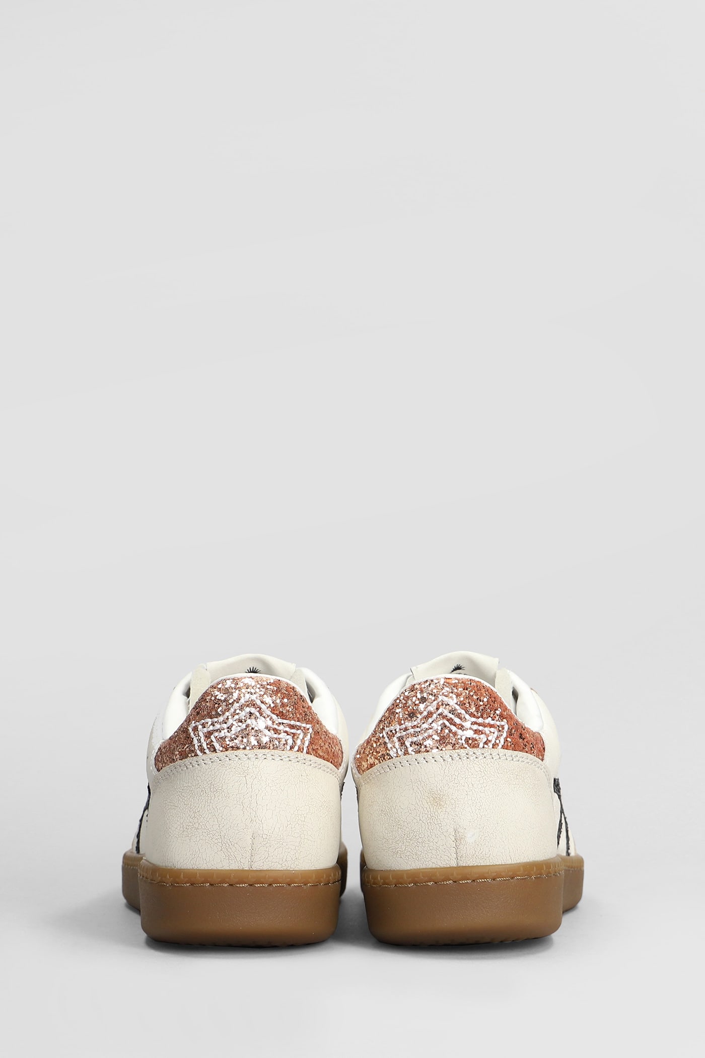 Shop Ash Sunset Sneakers In Beige Leather And Fabric