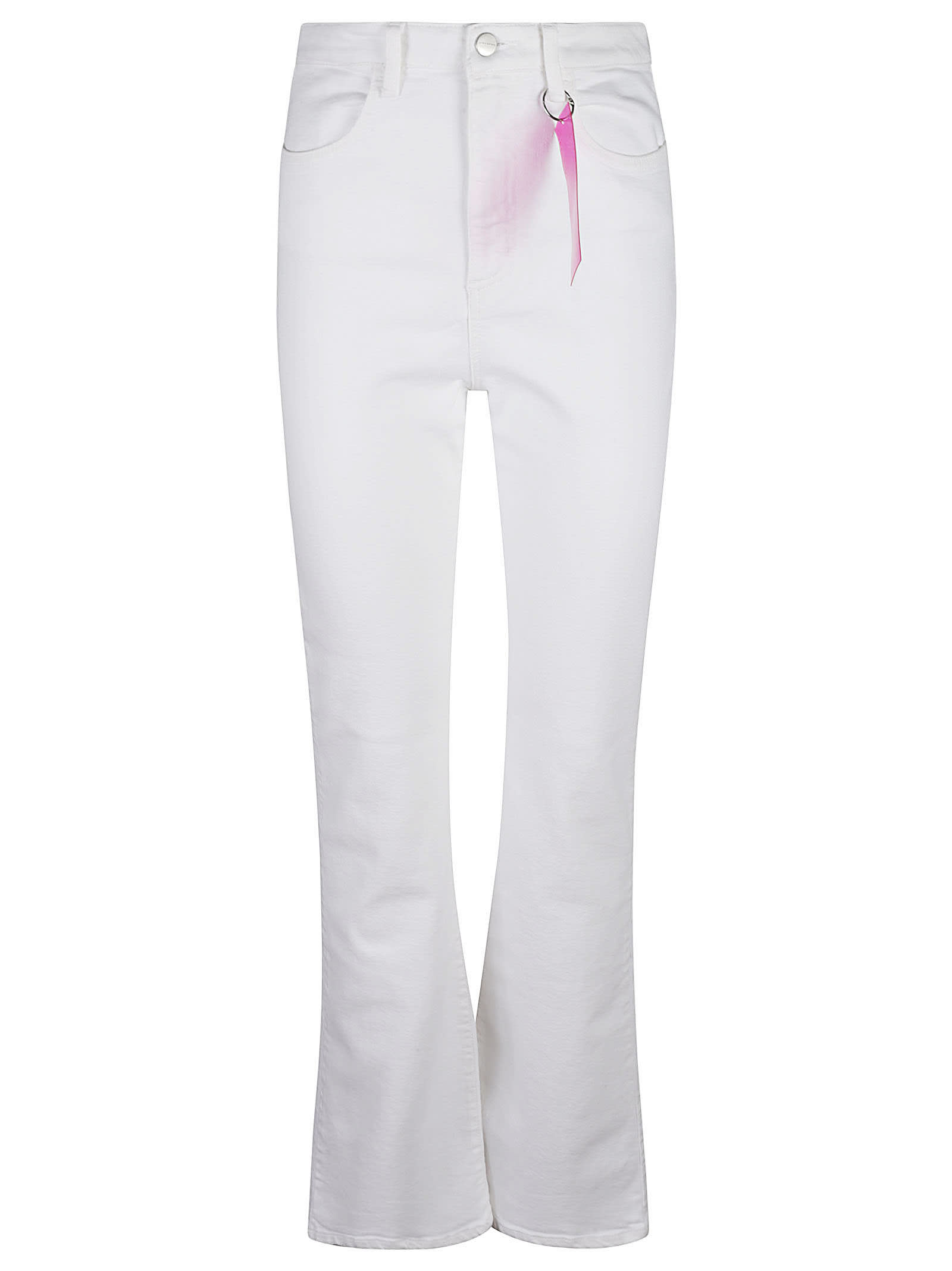 Icon Denim Fitted Buttoned Trousers