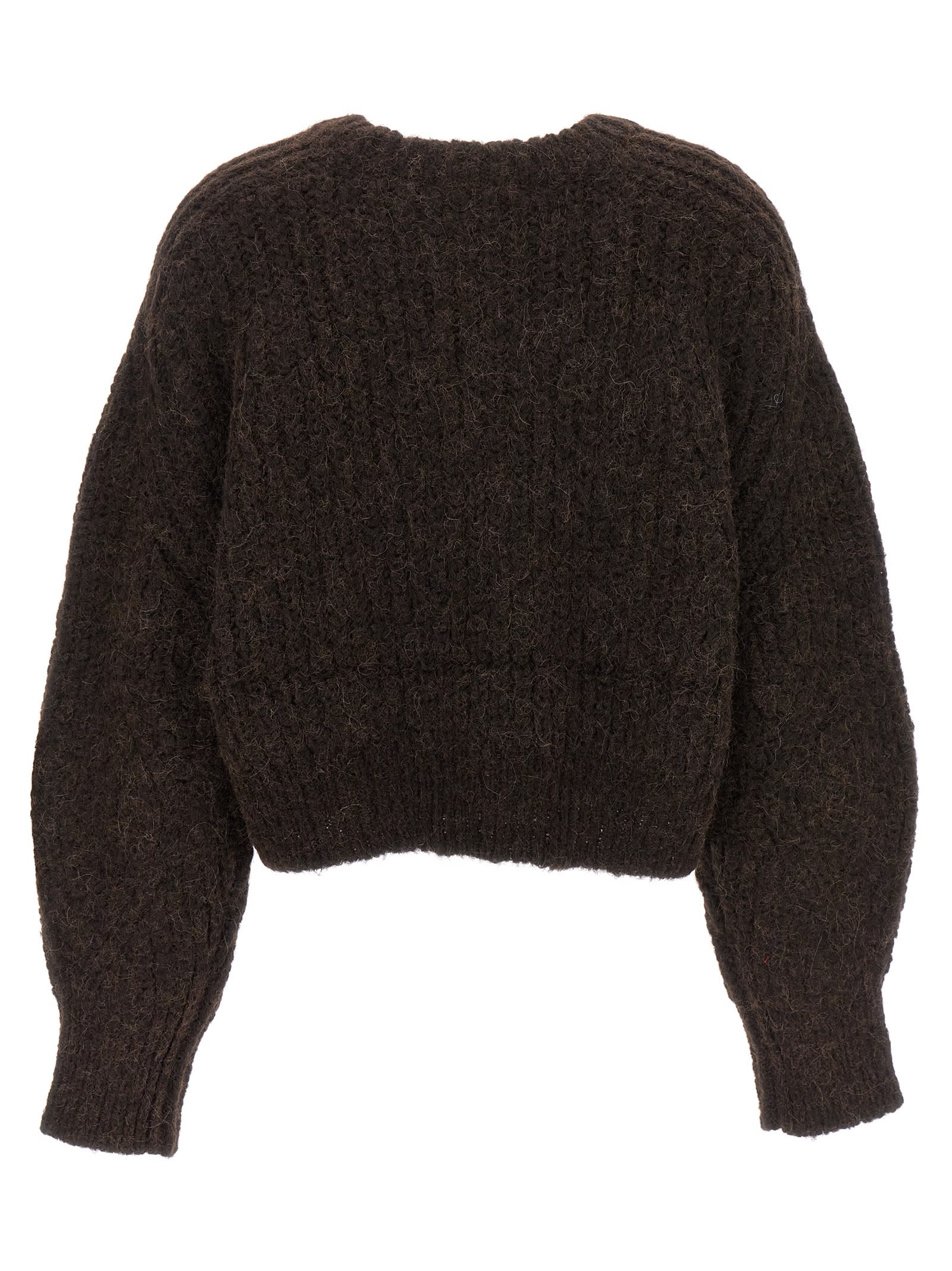 Shop Rotate Birger Christensen Logo Sweater In Brown
