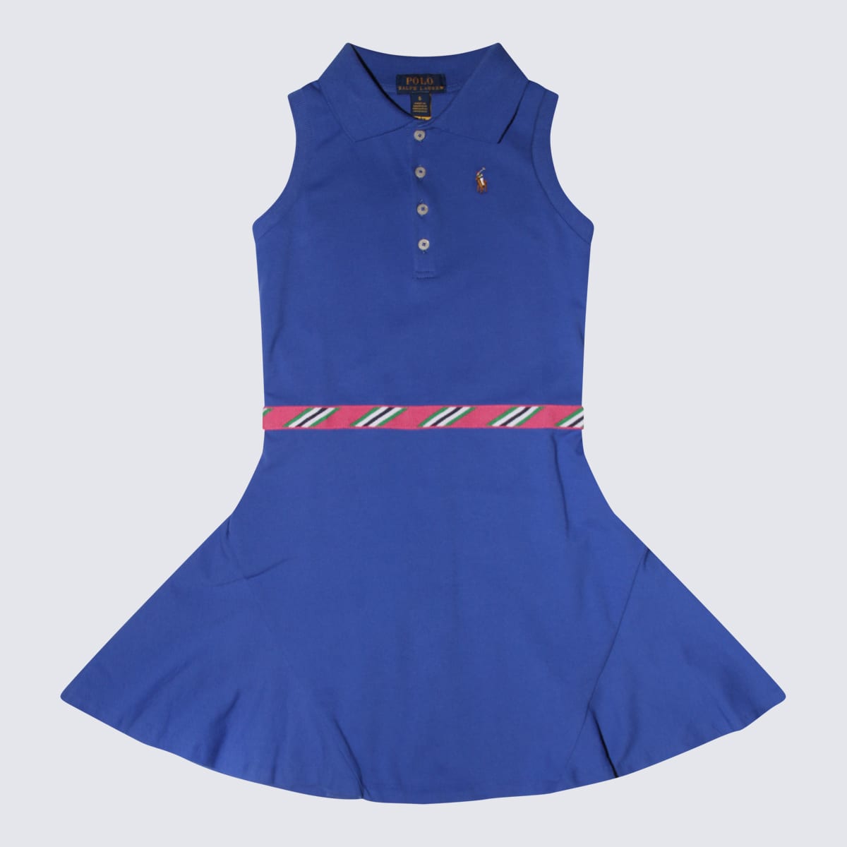 Shop Polo Ralph Lauren Blue Iris Cotton Polo Dress