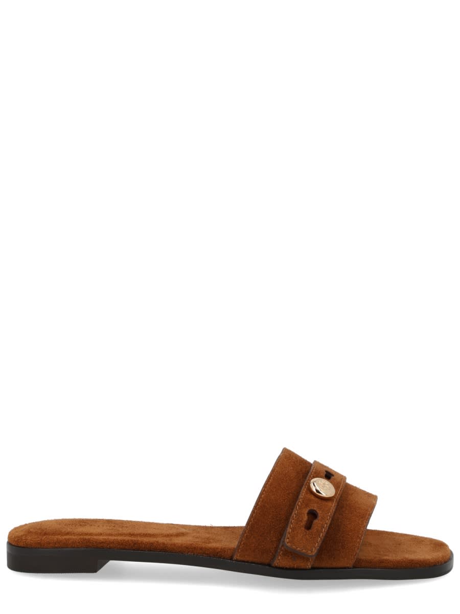 Tory Burch Romy Strap Button Slide In Multi