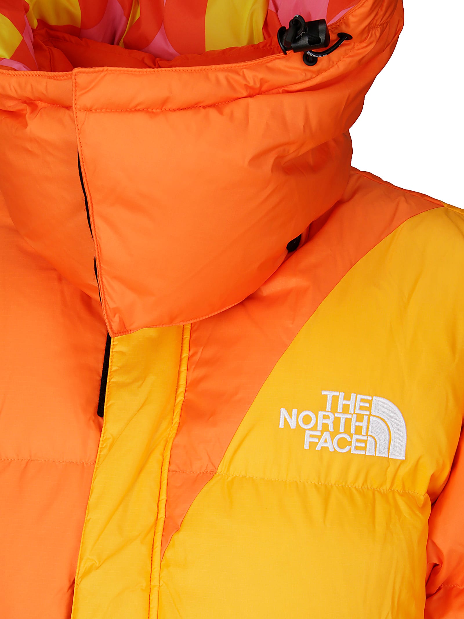 Shop The North Face M Tnf X Yinka Ilori Down Puffer Jacket In Red Orange/apricot Glaz