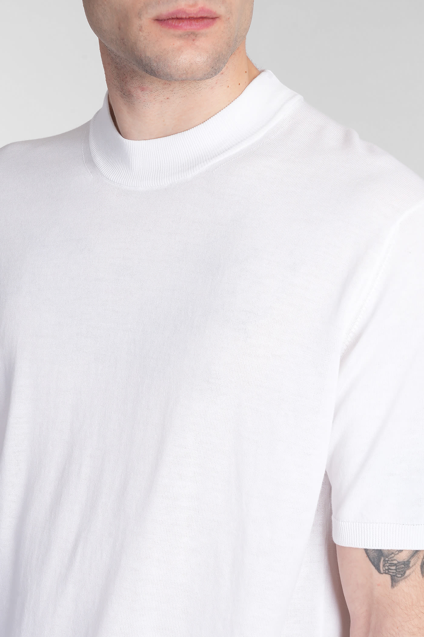 Roberto Collina Crew Neck Cotton T-shirt Clothing In White