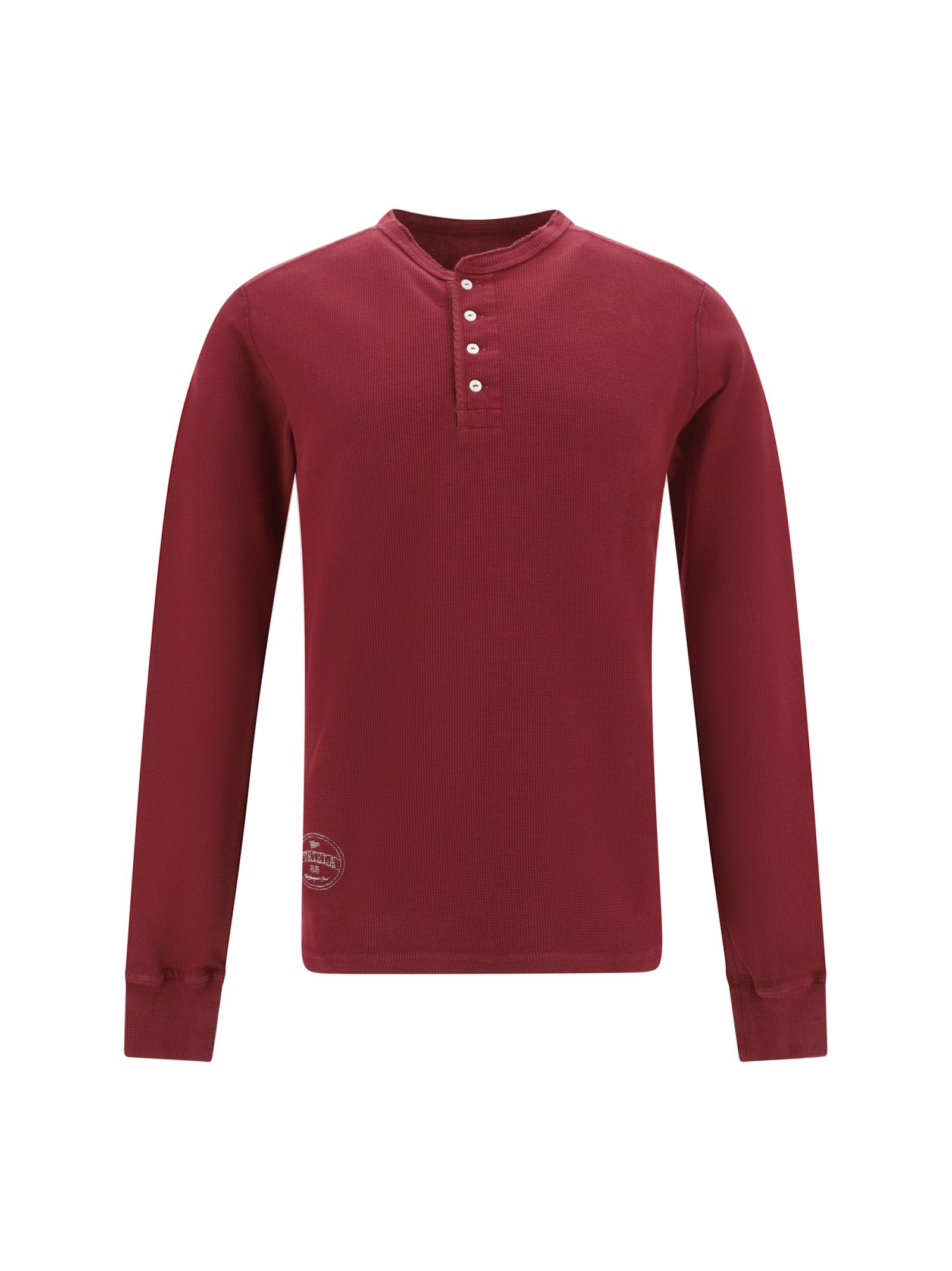 Shop Fortela Serafino Long Sleeve Jersey In Burgundy1