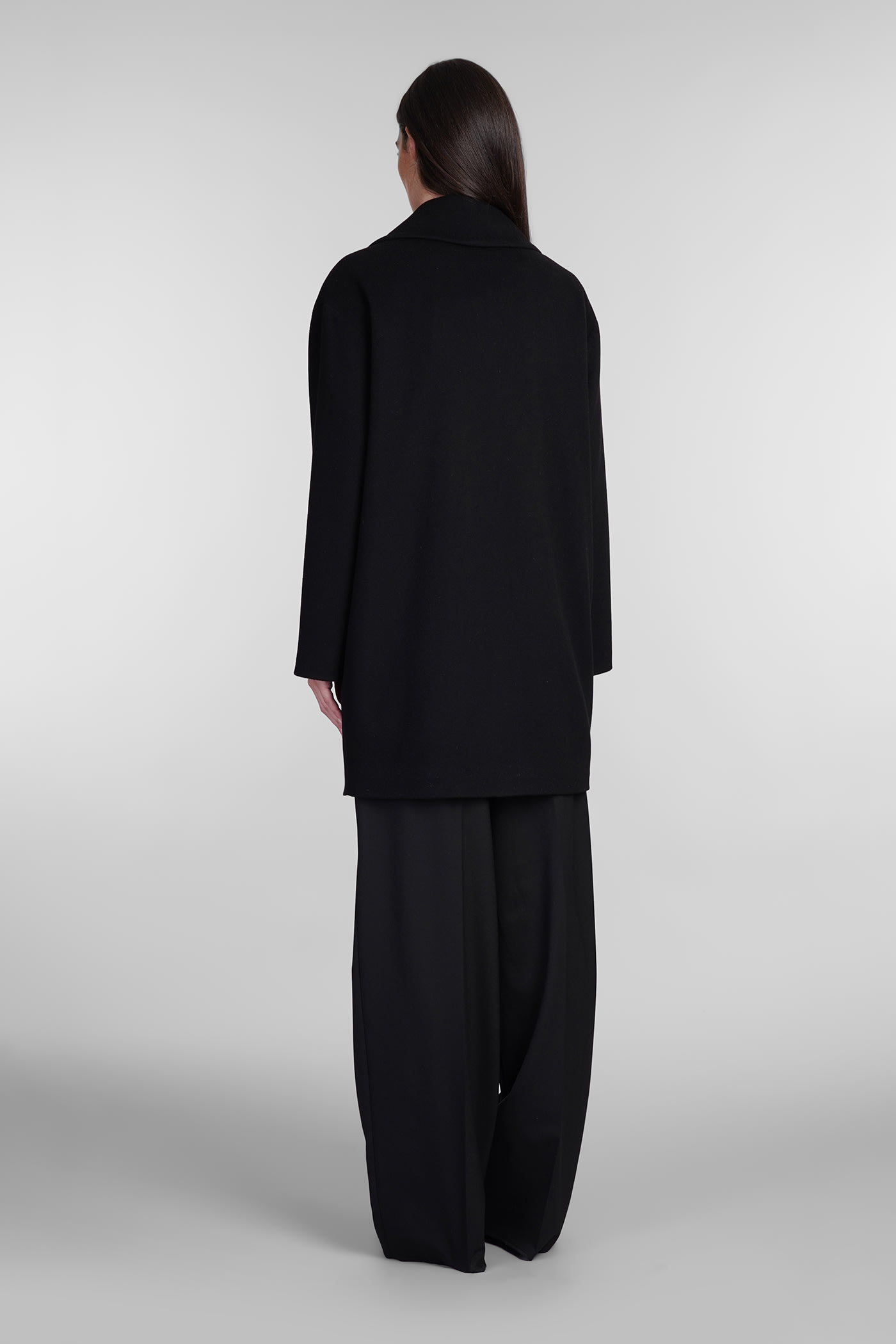 Shop Tagliatore Astrid Coat In Black Wool