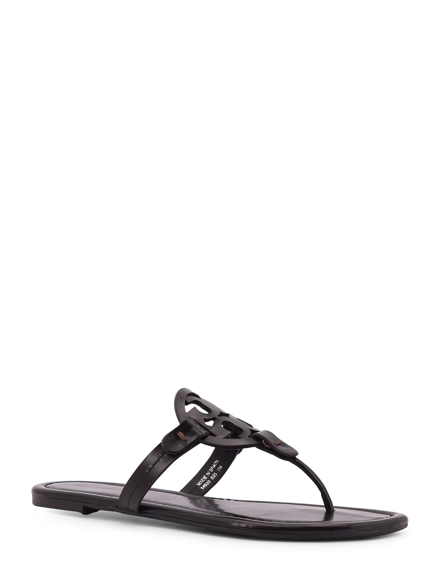 Tory Burch Miller Pave Logo Thong Sandals In Black