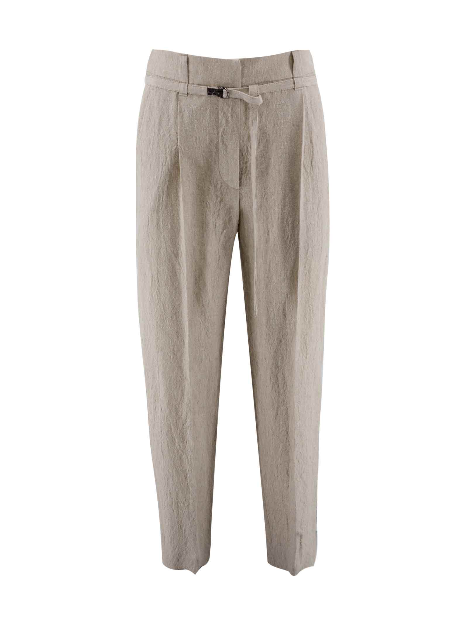 BRUNELLO CUCINELLI CROPPED TAPERED TROUSERS