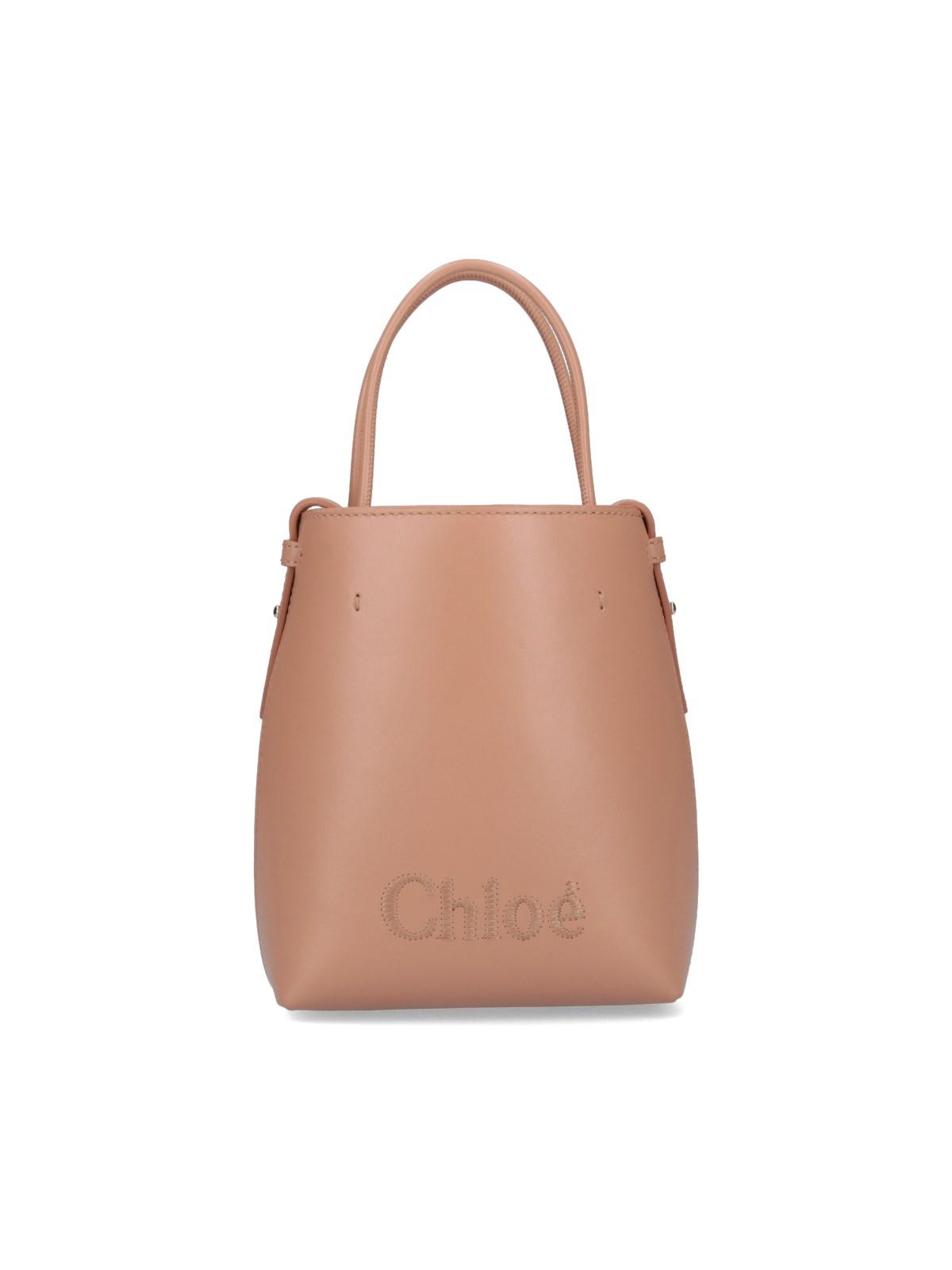 Shop Chloé Sense Micro Bag In Beige