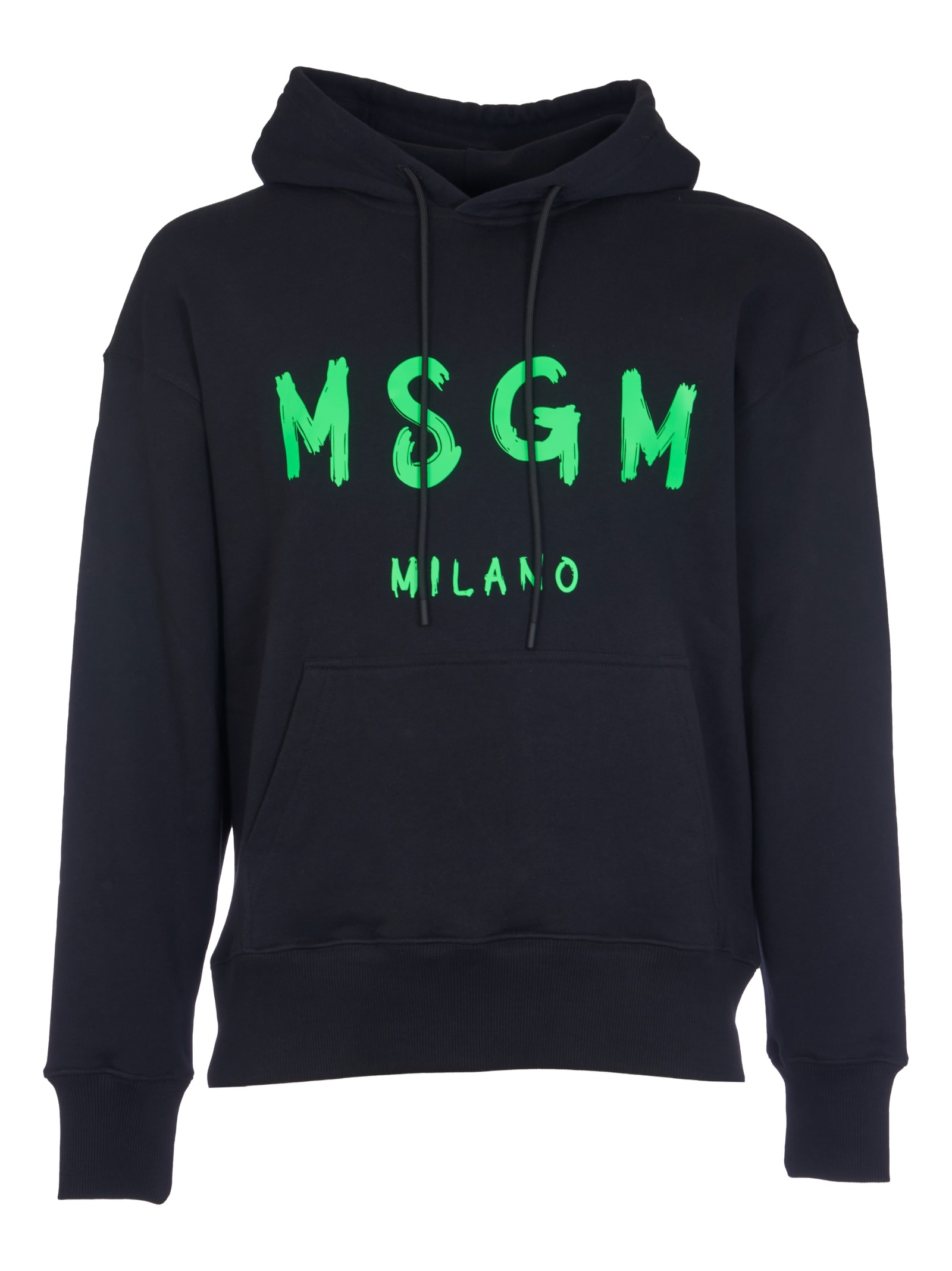 Shop Msgm Milano Logo Hoodie In Black