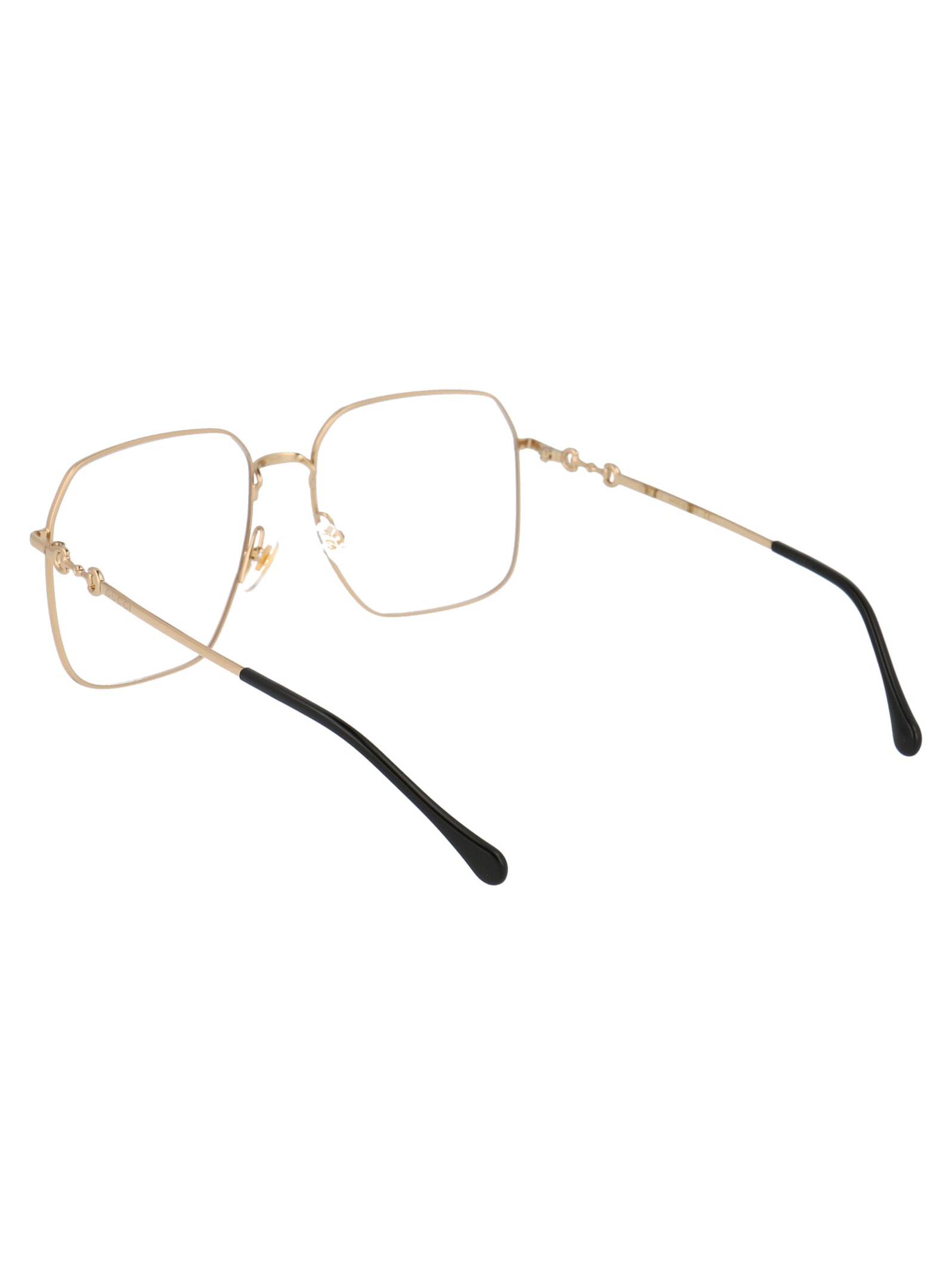 Shop Gucci Gg0952o Glasses In 002 Gold Gold Transparent