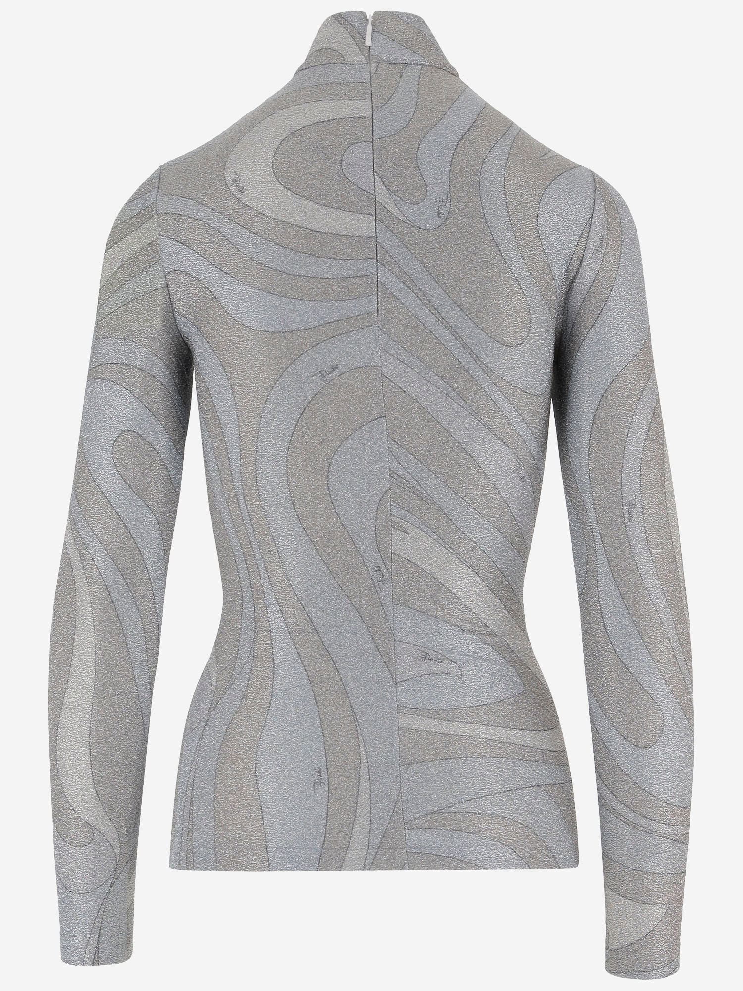 Pucci Patterned Top In Silver