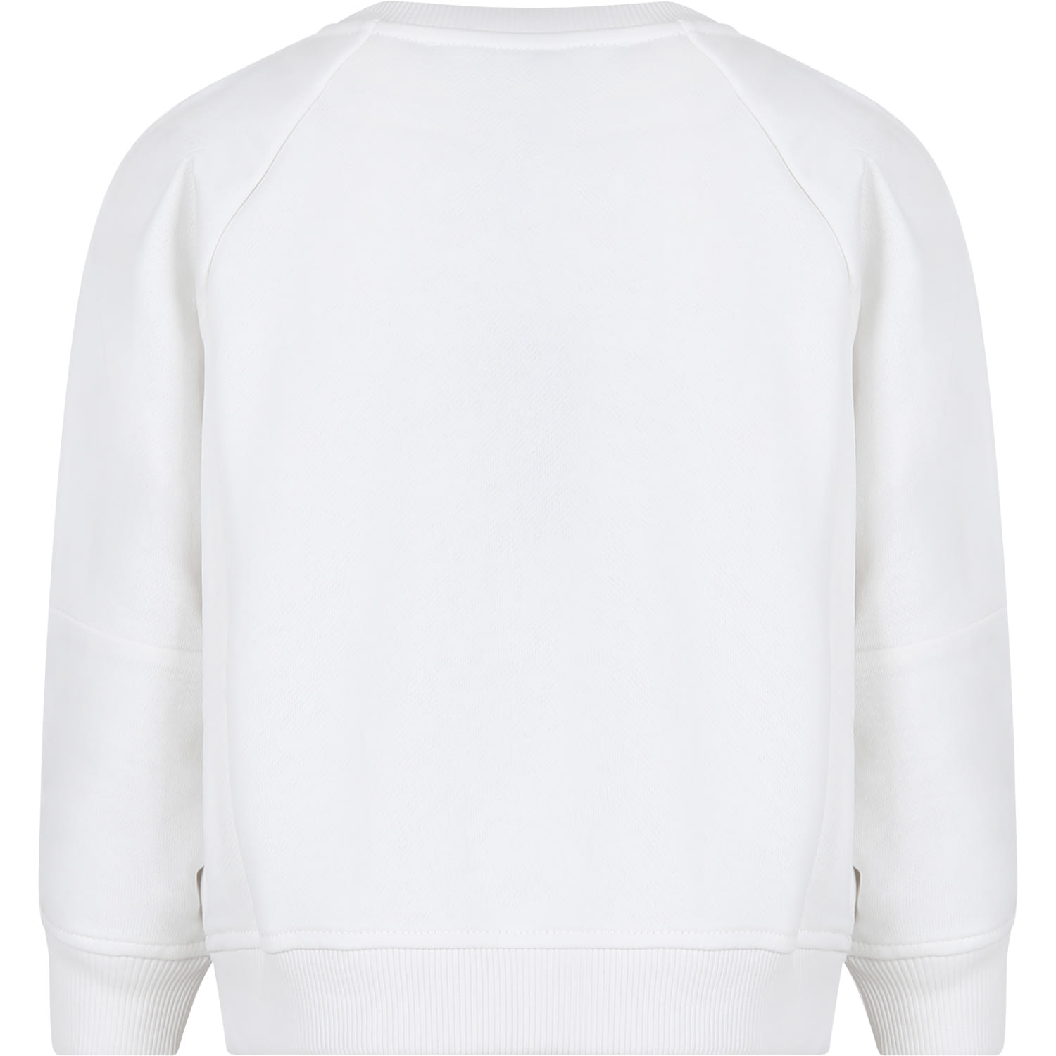 Shop Emporio Armani Ivory Sweatshirt For Kids With Love Writing