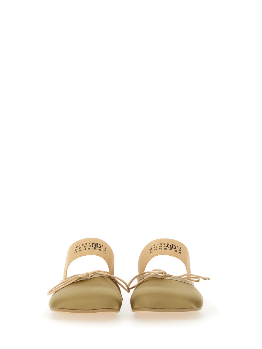 Shop Mm6 Maison Margiela Ballerina With Logo In Three House